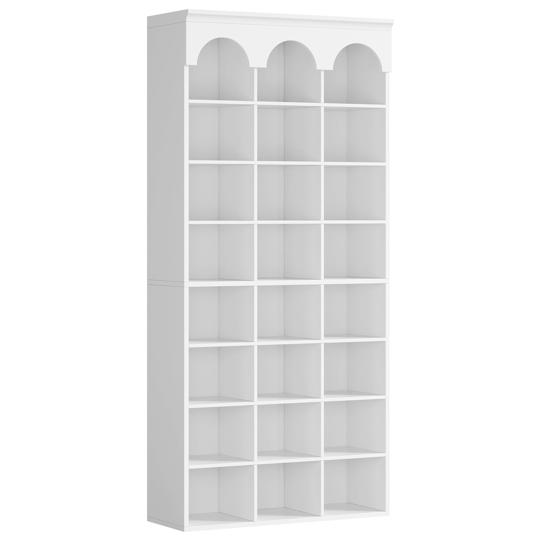 70.87" Shoe Storage Cabinet, Freestanding Shoe Rack with 24 Cubbies