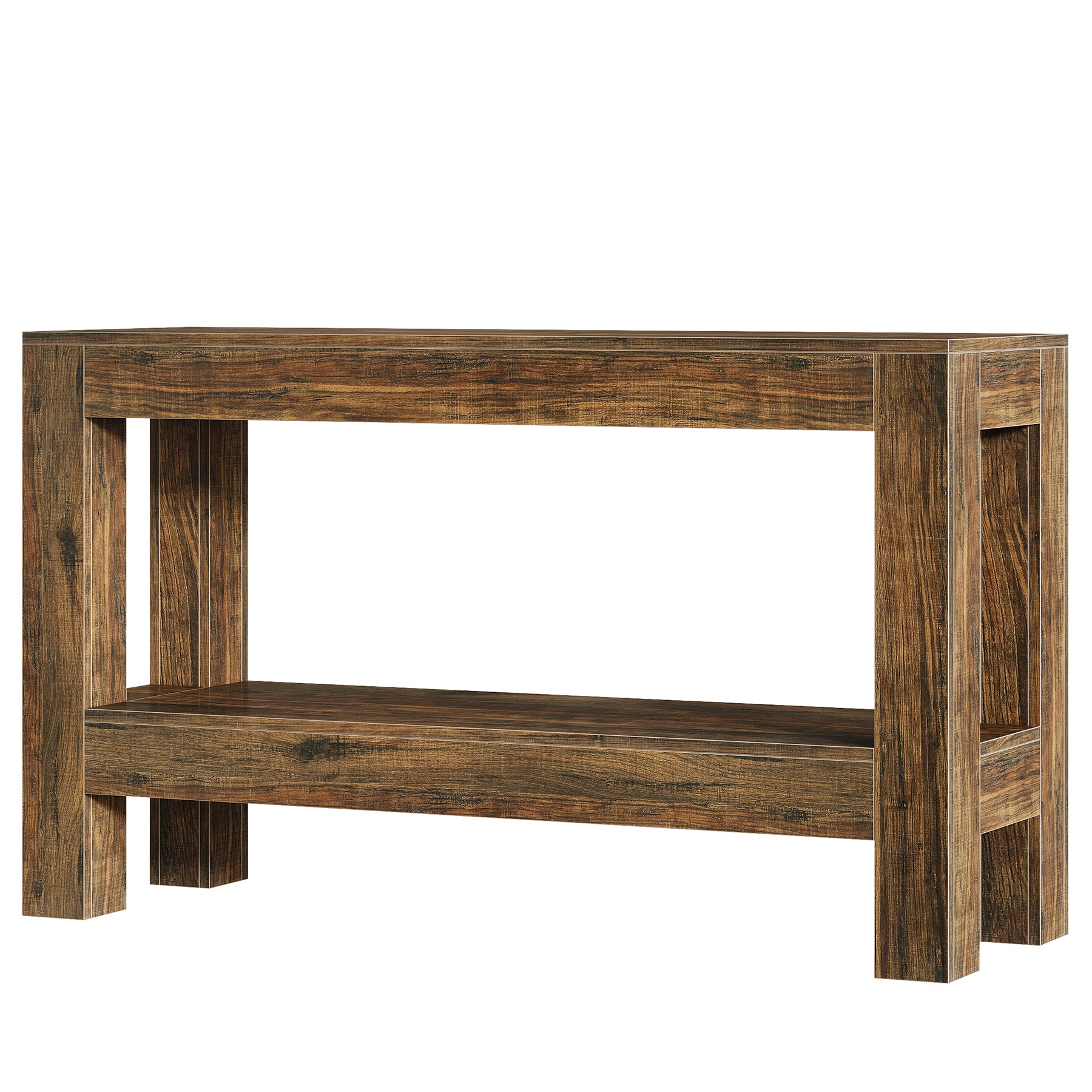 63" Console Table, Farmhouse 2 - Tier Entryway Table Sofa Table Tribesigns
