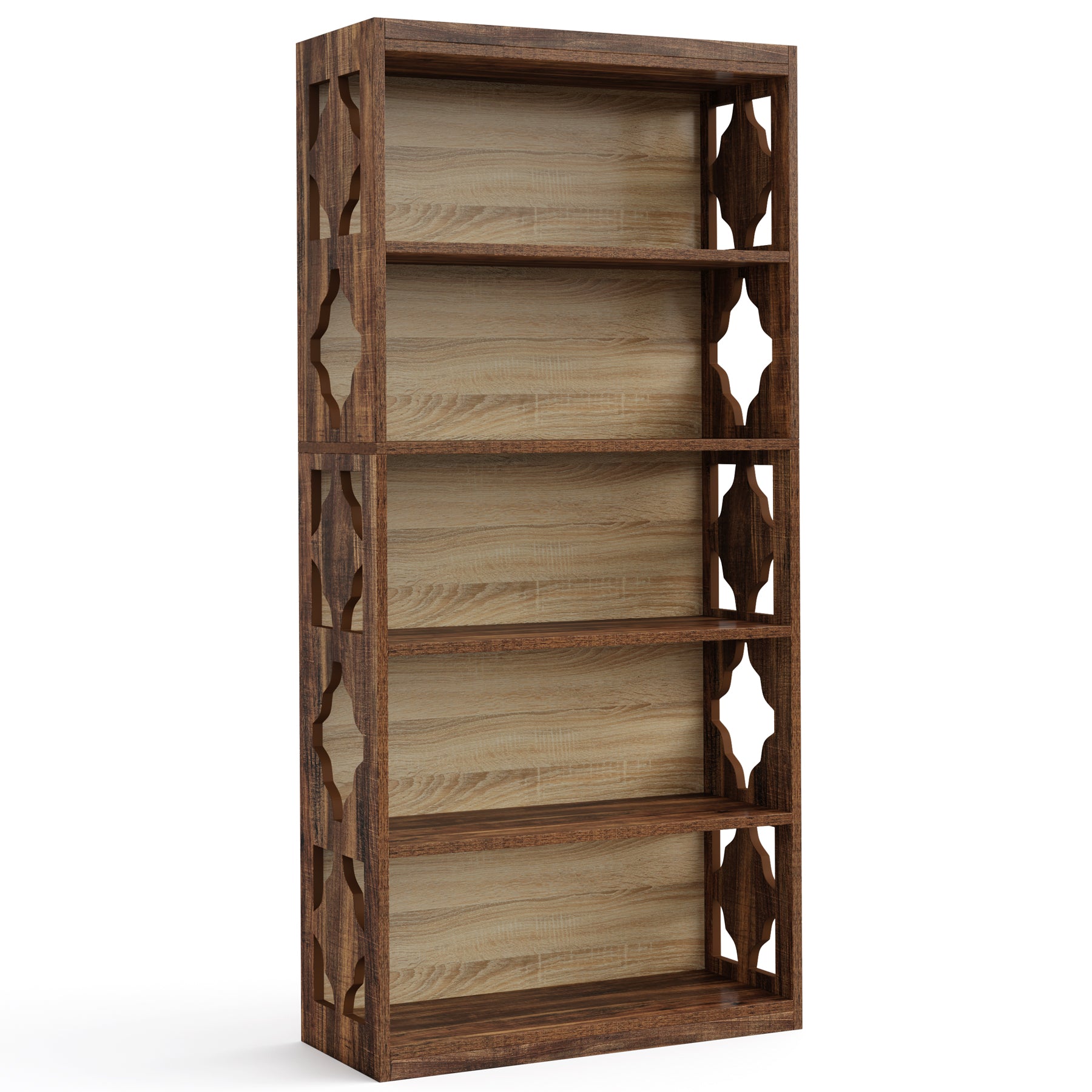 6-Tier Bookshelf, 70-Inch Wood Bookcase with Storage Shelves