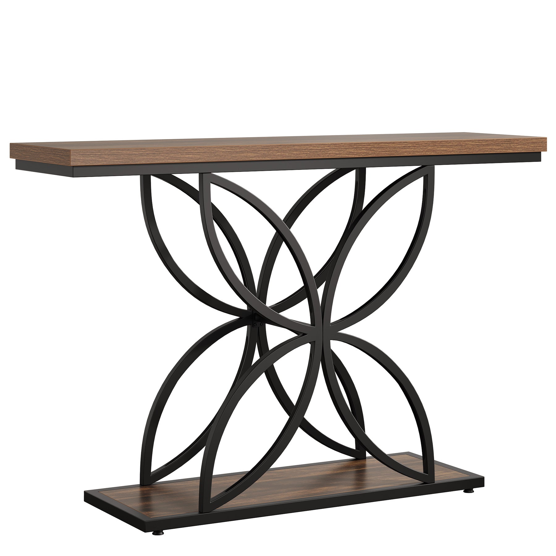 47.2" Console Table, Narrow Sofa Table Foyer Table with Unique Butterfly Metal Base Tribesigns
