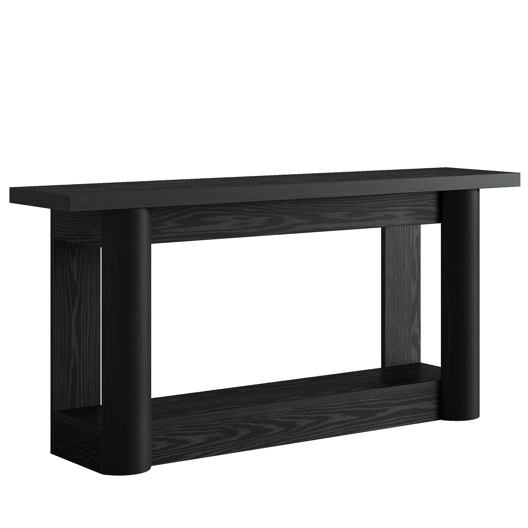 63" Console Table, 2-Tier Farmhouse Entryway Sofa Table