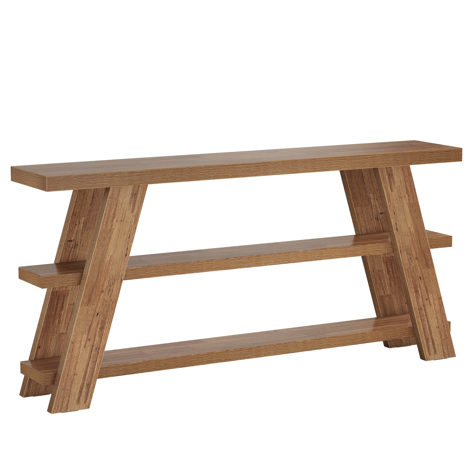 70.9"Console Table, 3 - Tier Narrow Sofa Table Farmhouse Foyer Table Tribesigns