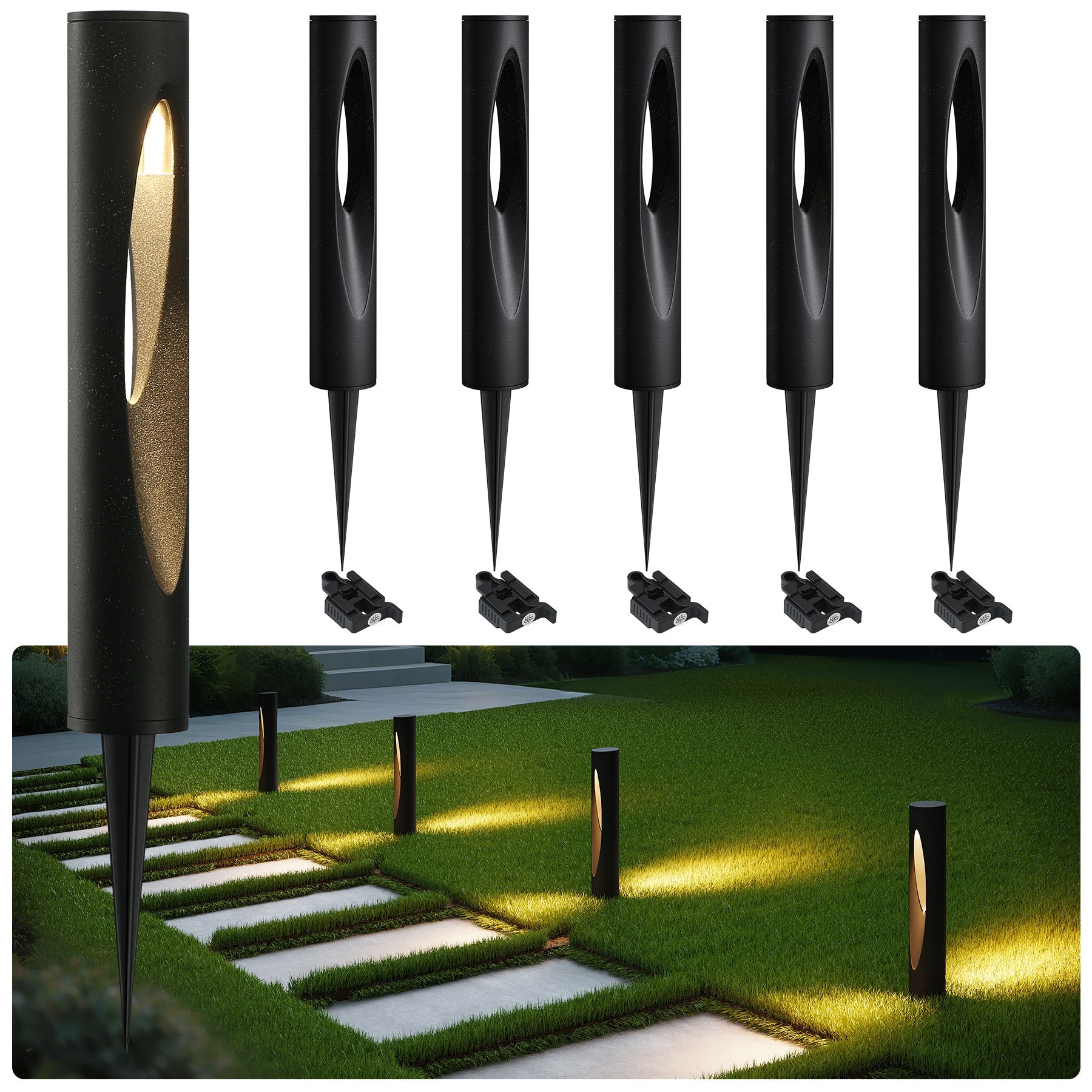 6 - Pack Low - Voltage Landscape Lights, 4.8W LED Pathway Lights Tribesigns