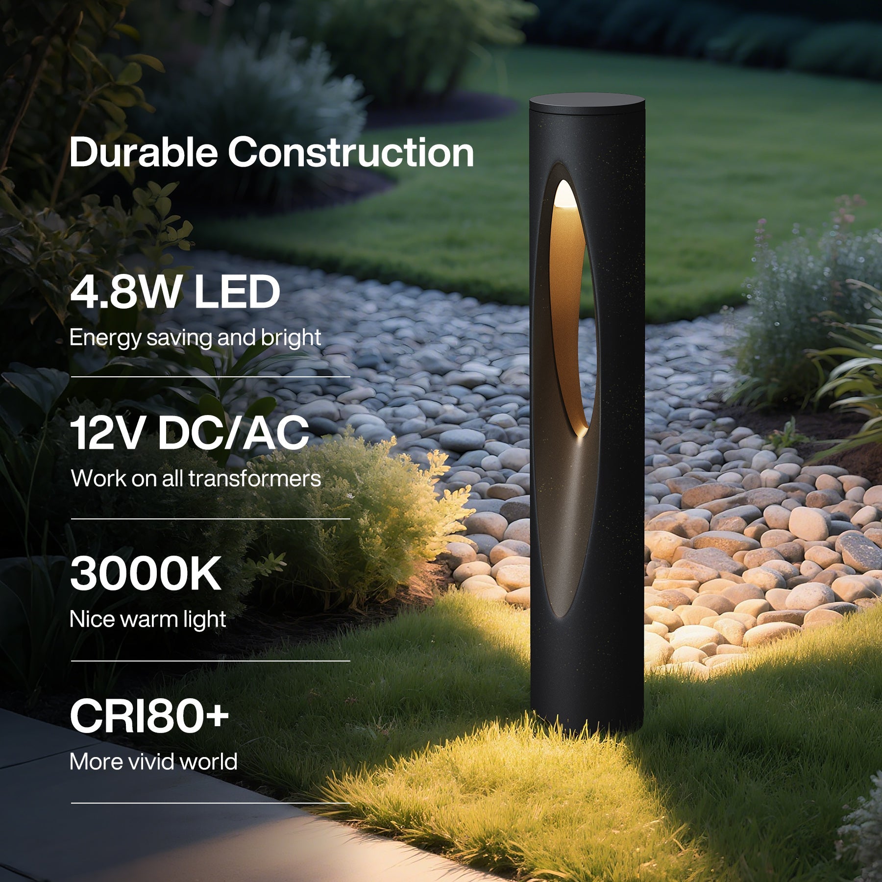 6 - Pack Low - Voltage Landscape Lights, 4.8W LED Pathway Lights Tribesigns