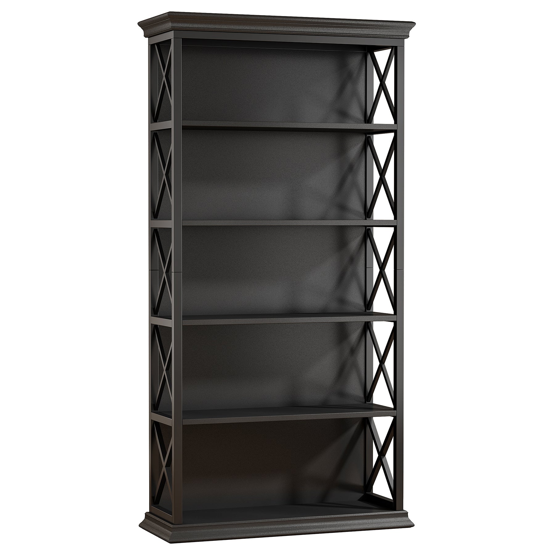 6 - Tier Bookshelf, 70.87" Etagere Metal and Wooden Bookcase for Home Office Tribesigns