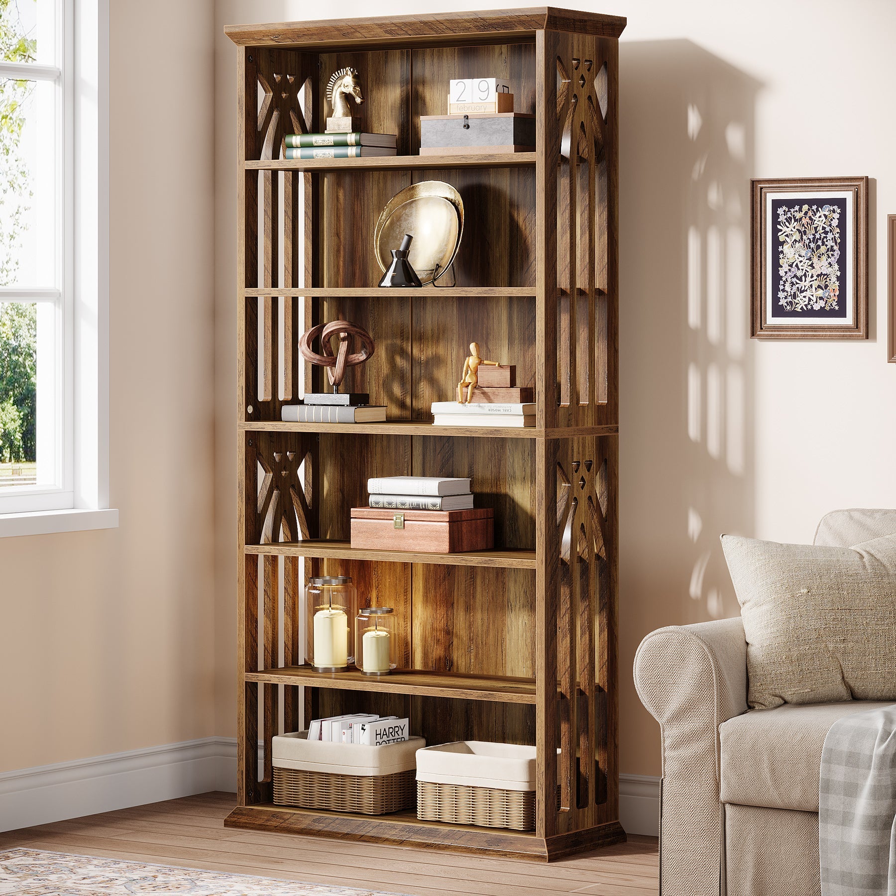 Tribesigns 6-Tier Bookshelf, 75