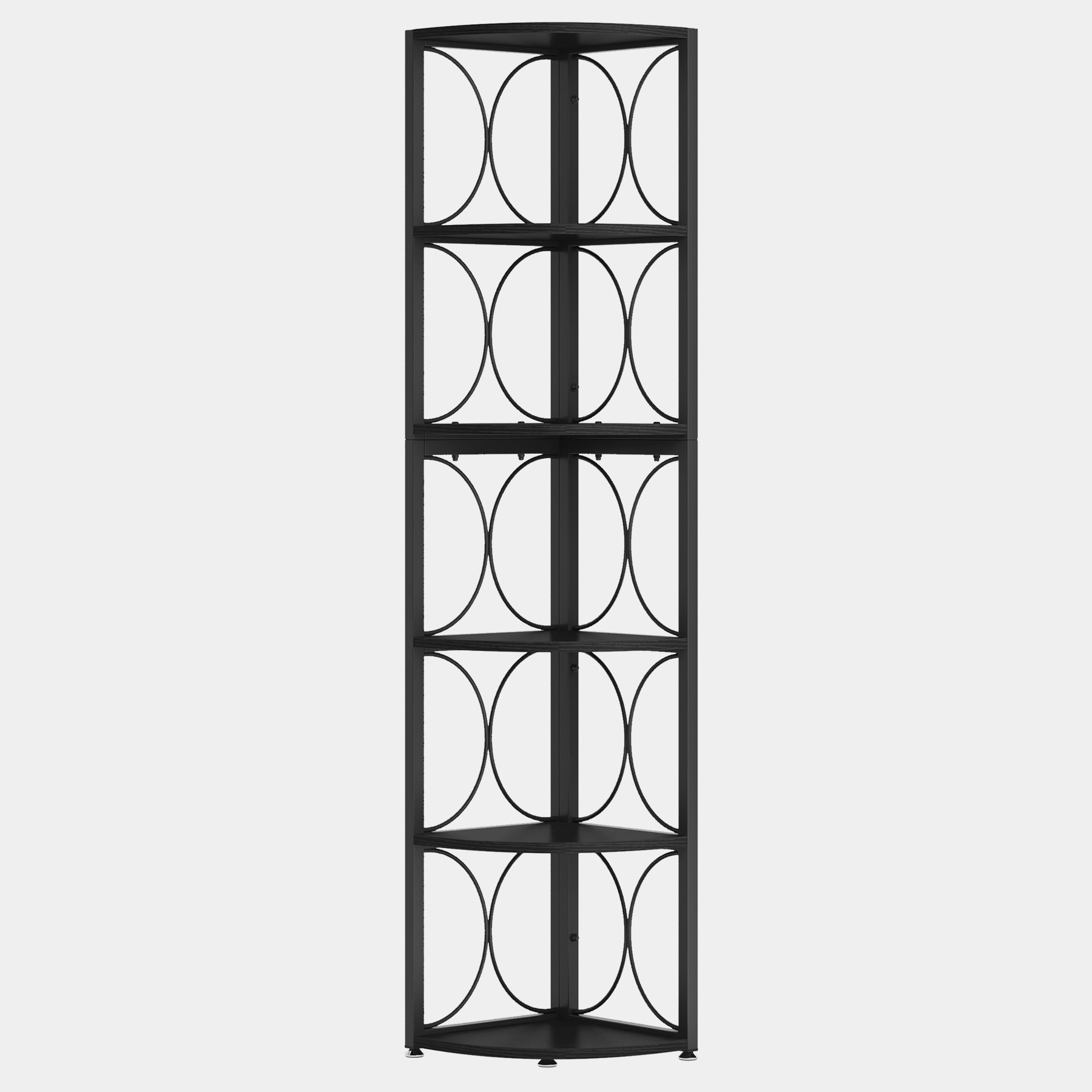 6 - Tier Corner Shelf, 67" Corner Bookshelf Shelving Unit Tribesigns