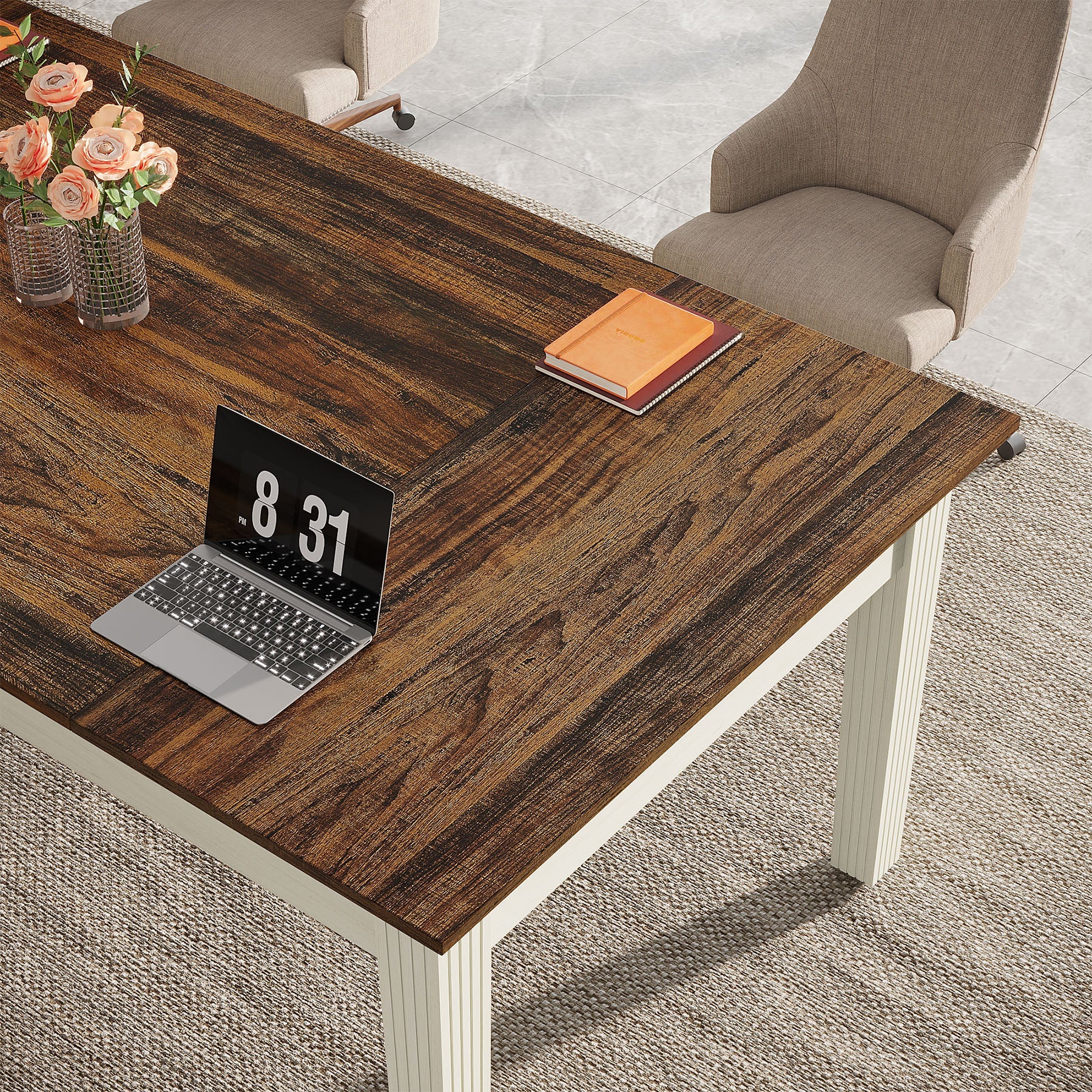 62" Executive Desk, Large Modern Computer Desk Office Writing Table Tribesigns