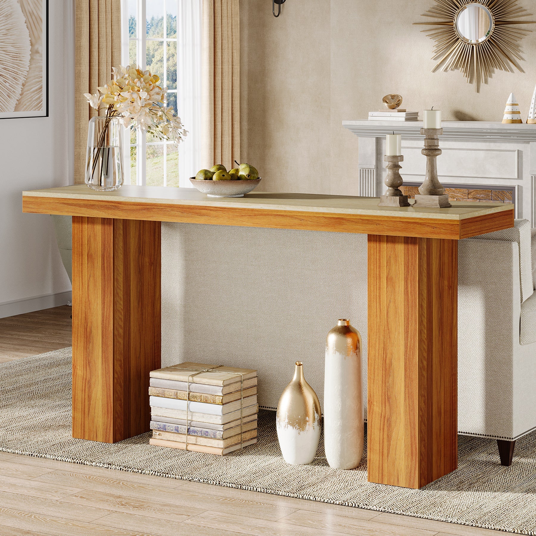 62.9" Console Table, Narrow Sofa Table Entryway Table Tribesigns