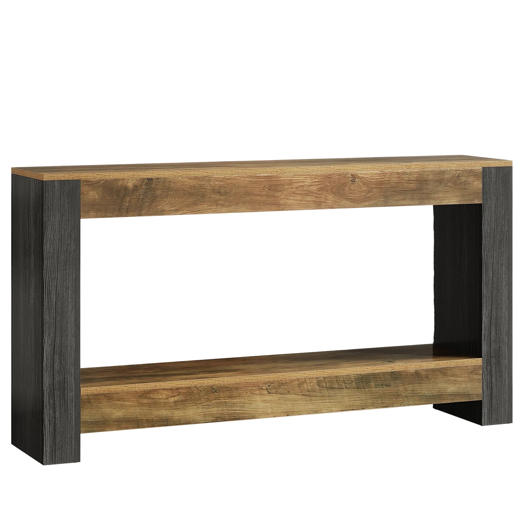 63" Console Table, Farmhouse Wood Sofa Table Behind Couch Tribesigns