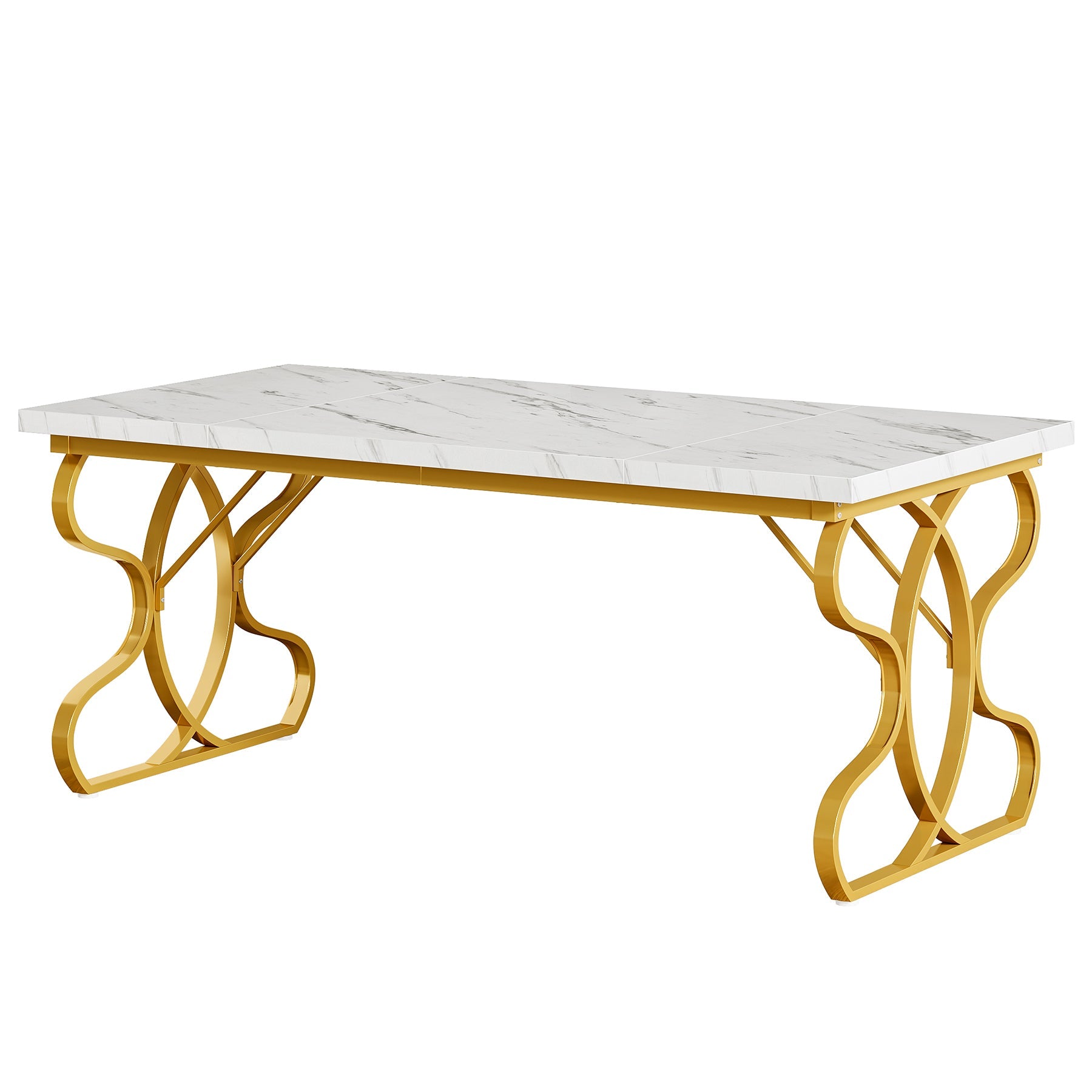 63" Dining Table, Modern Kitchen Dinner Table for 4 - 6 People Tribesigns