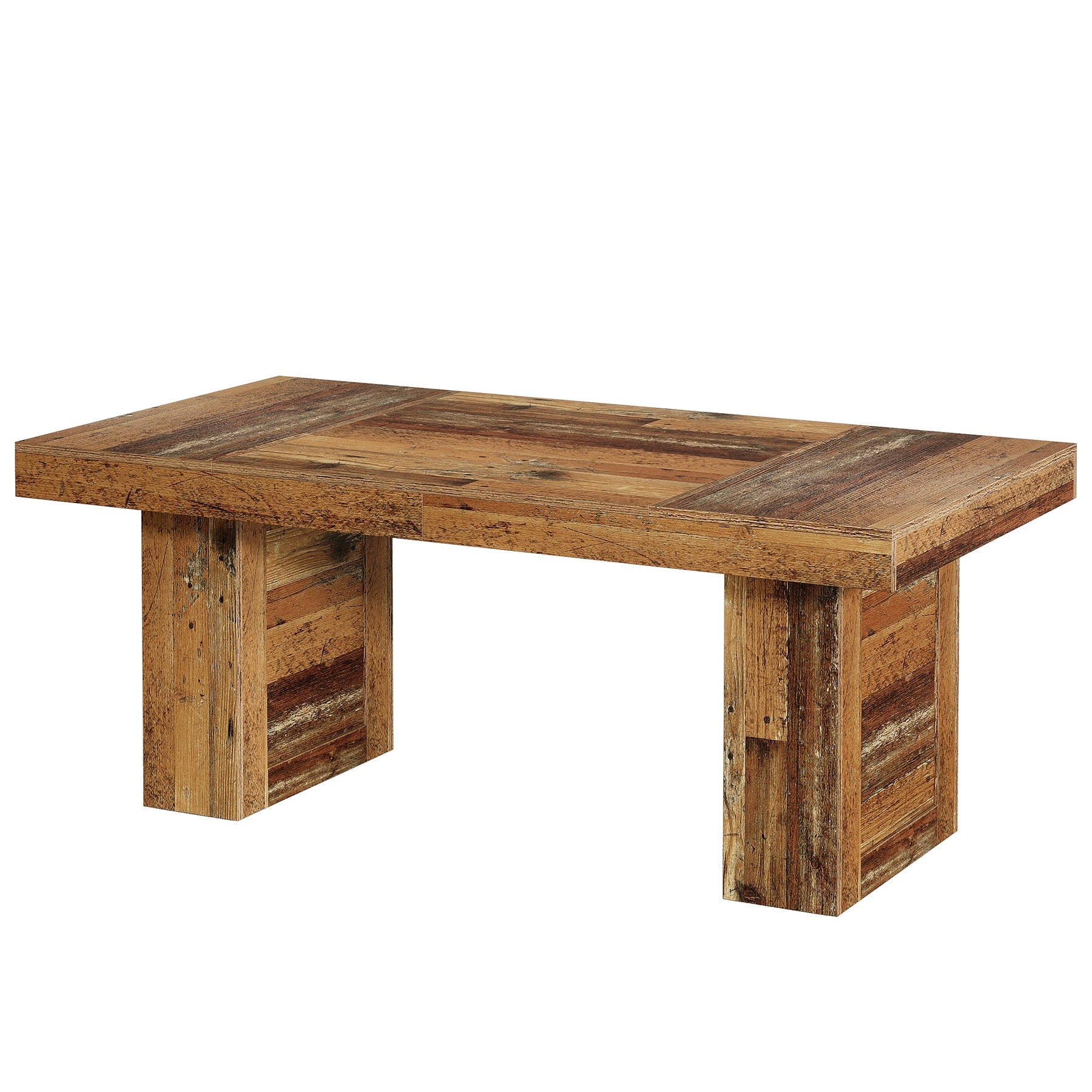 63" Dining Table, Rectangle Farmhouse Kitchen Dinner Table for 6 People Tribesigns