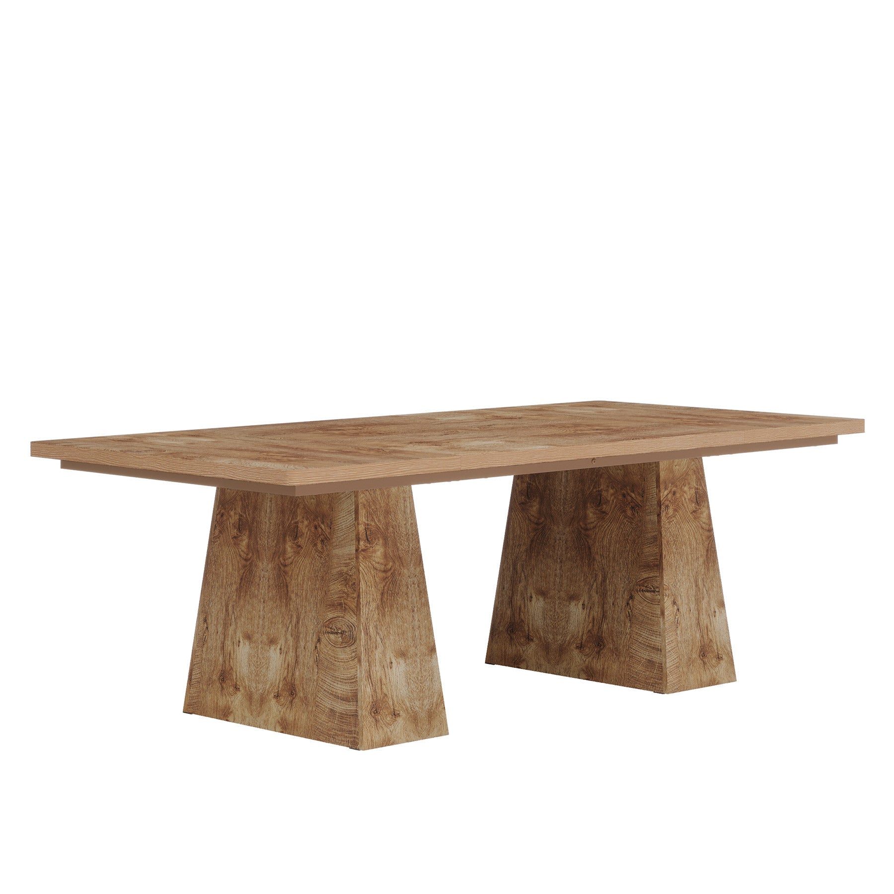 63" Dining Table, Farmhouse Wood Kitchen Table for 6 People