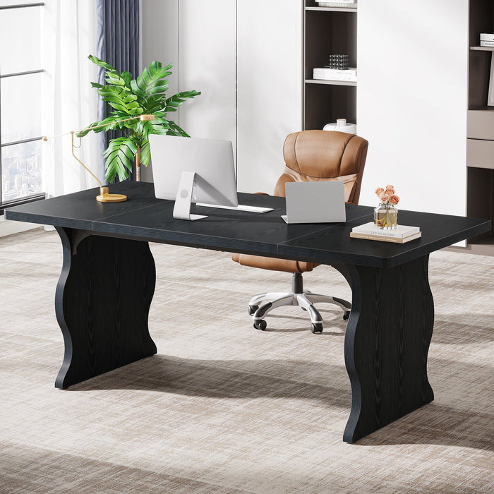 63-Inch Large Executive Desk, Sturdy Computer Desk Conference Table Tribesigns
