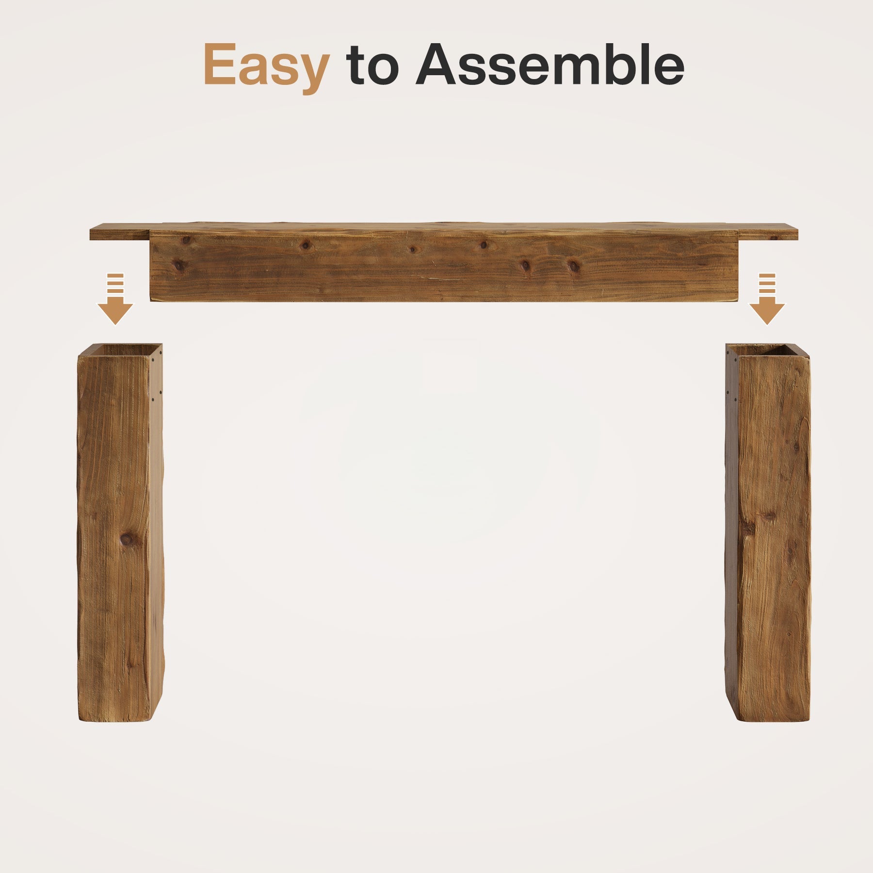 63" Wood Console Table, Farmhouse Sofa Table Entryway Table Tribesigns