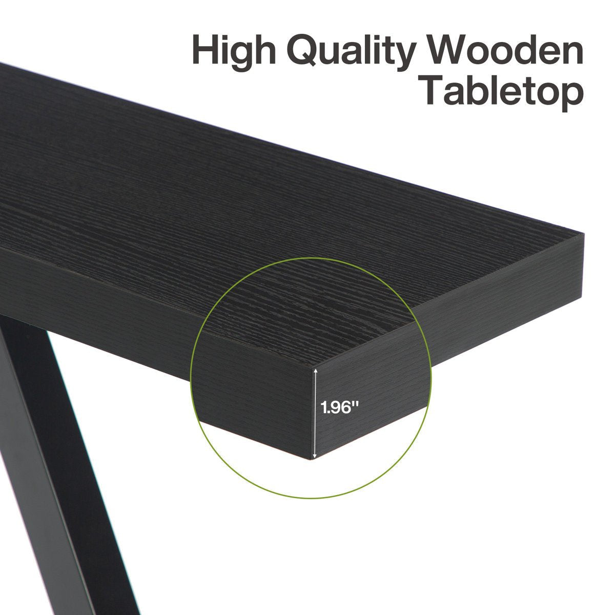 63" Console Table, Modern Sofa Table Entryway Table with Metal Frame Tribesigns