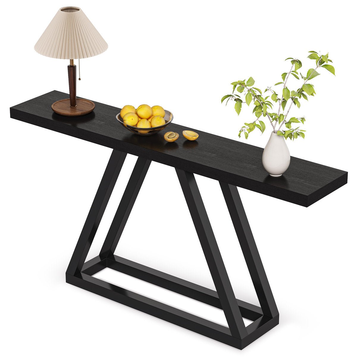 63" Console Table, Modern Sofa Table Entryway Table with Metal Frame Tribesigns