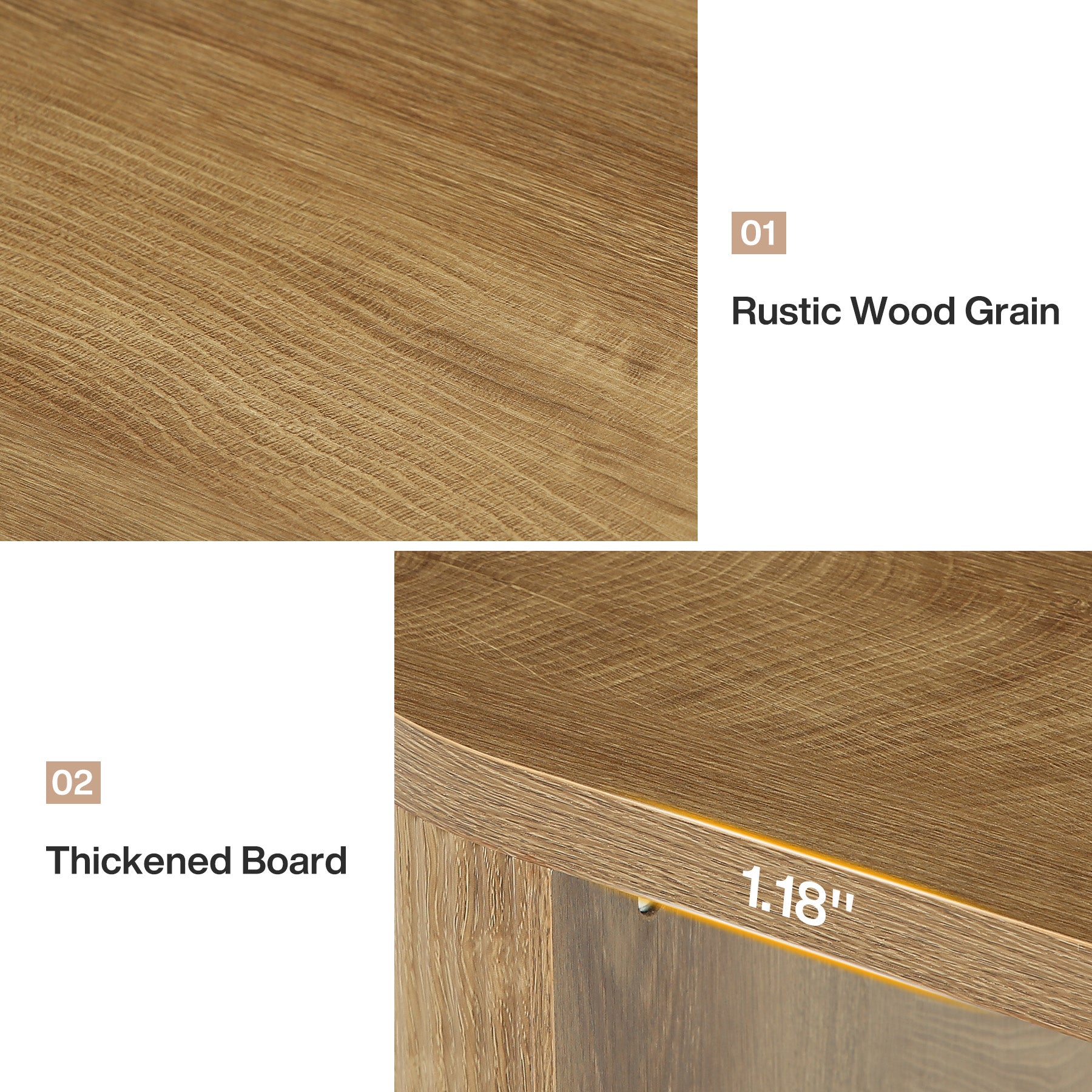 63" Console Table, Farmhouse Sofa Entryway Table with 3-Tier Shelves