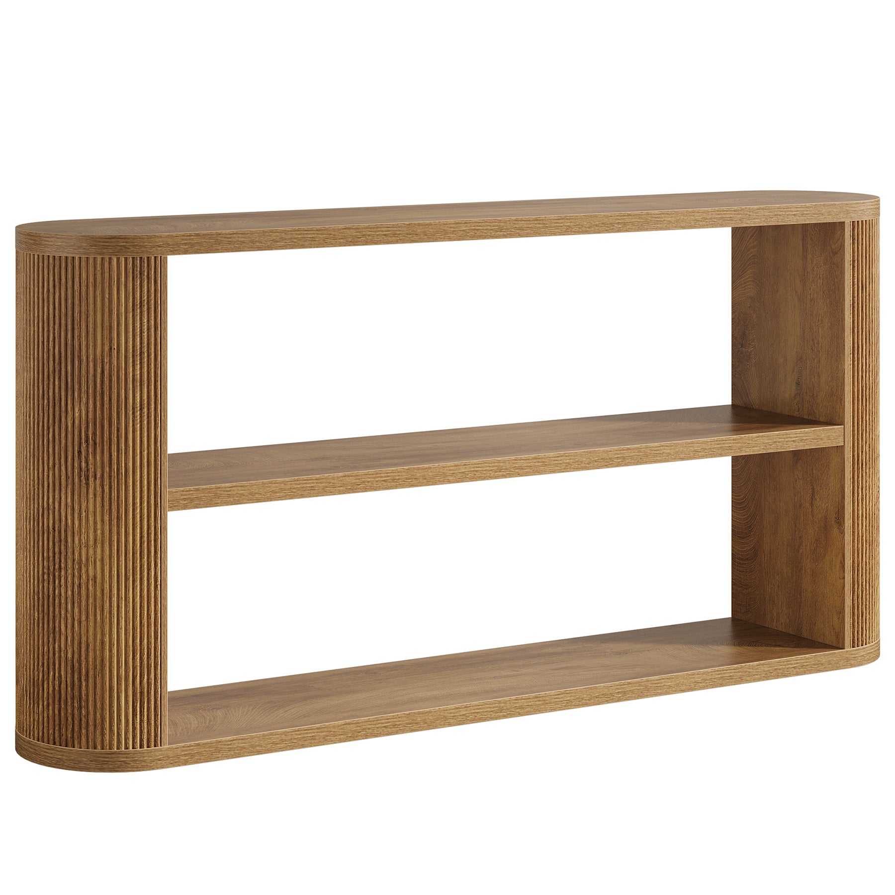 63" Console Table, Farmhouse Sofa Entryway Table with 3-Tier Shelves