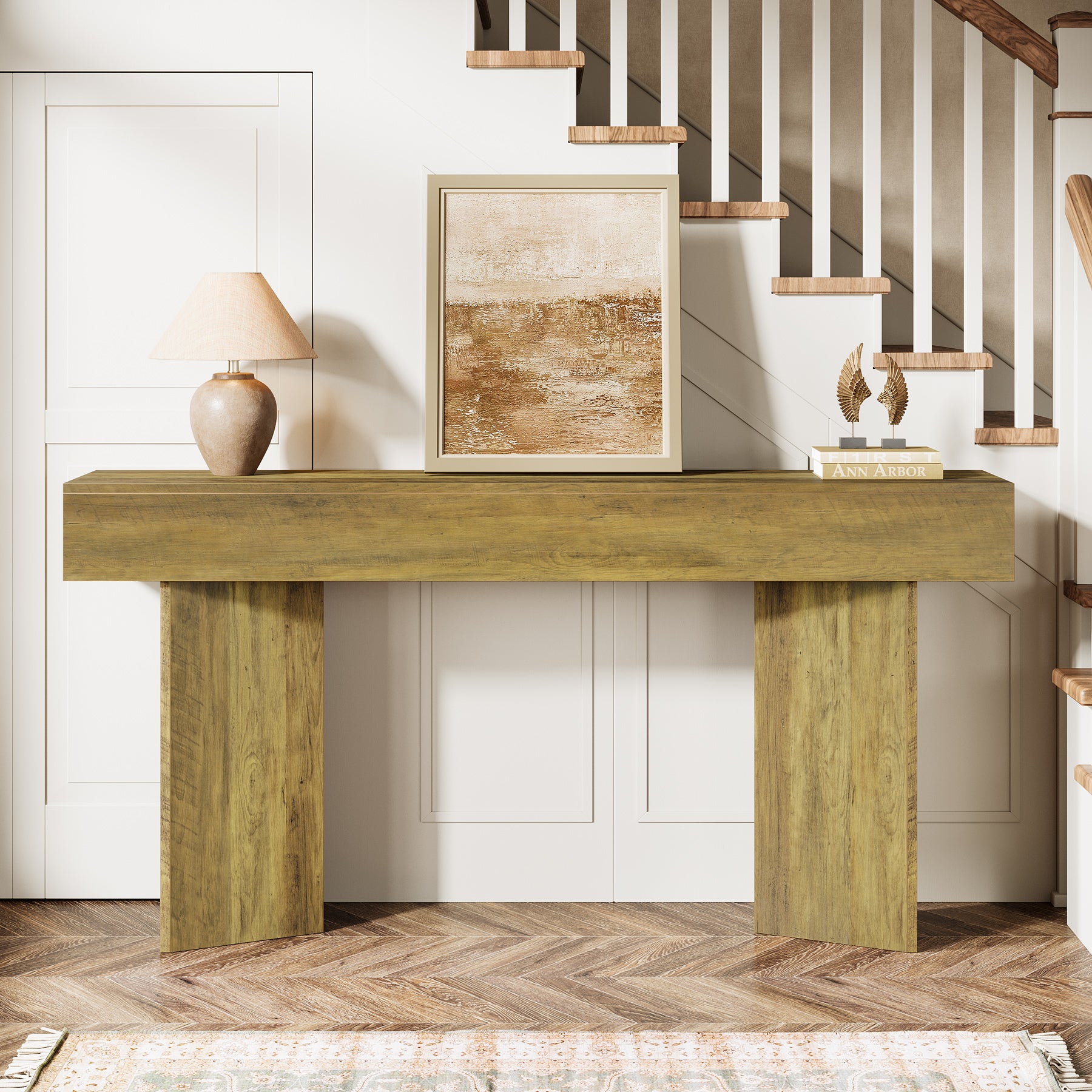 63" Console Table, Narrow Sofa Table Entry Console Table