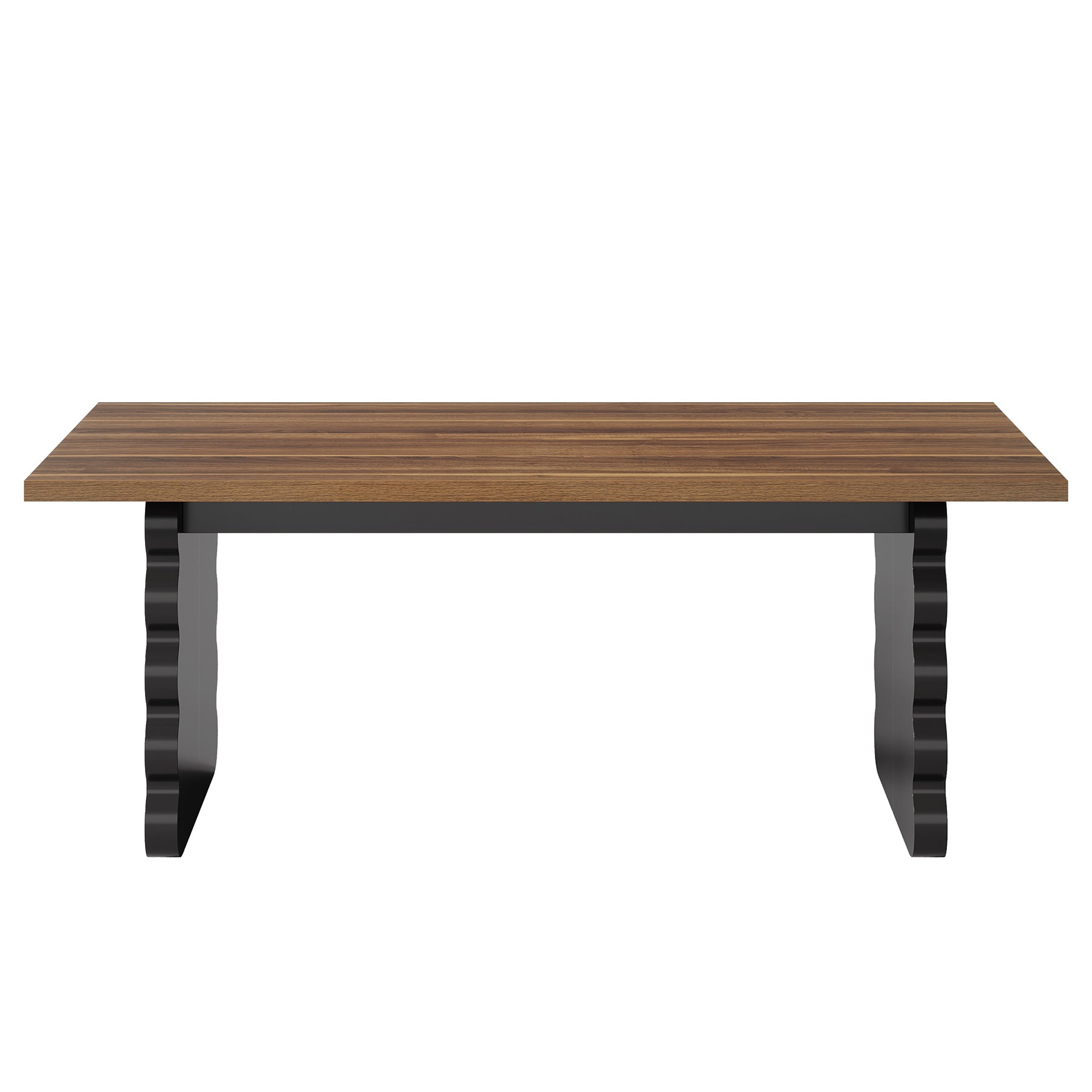 63" Dining Table, Wooden Rectangular Kitchen Table for 4-6 People