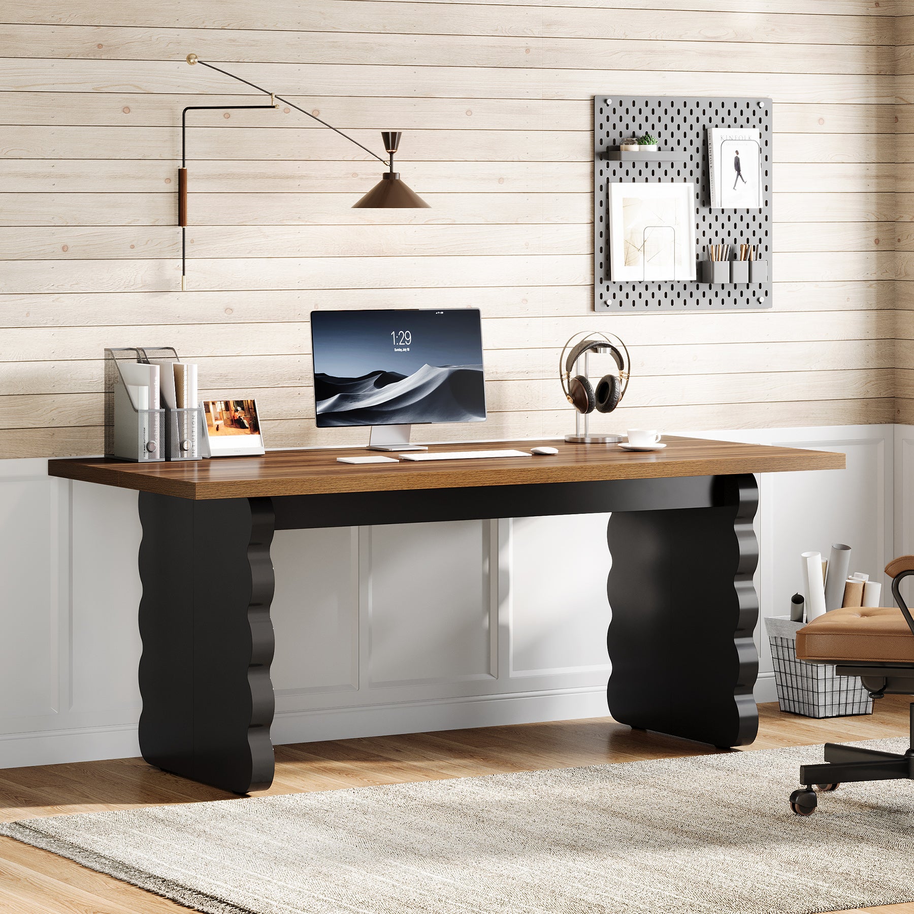 63" Executive Desk, Modern Computer Office Desk Writing Table