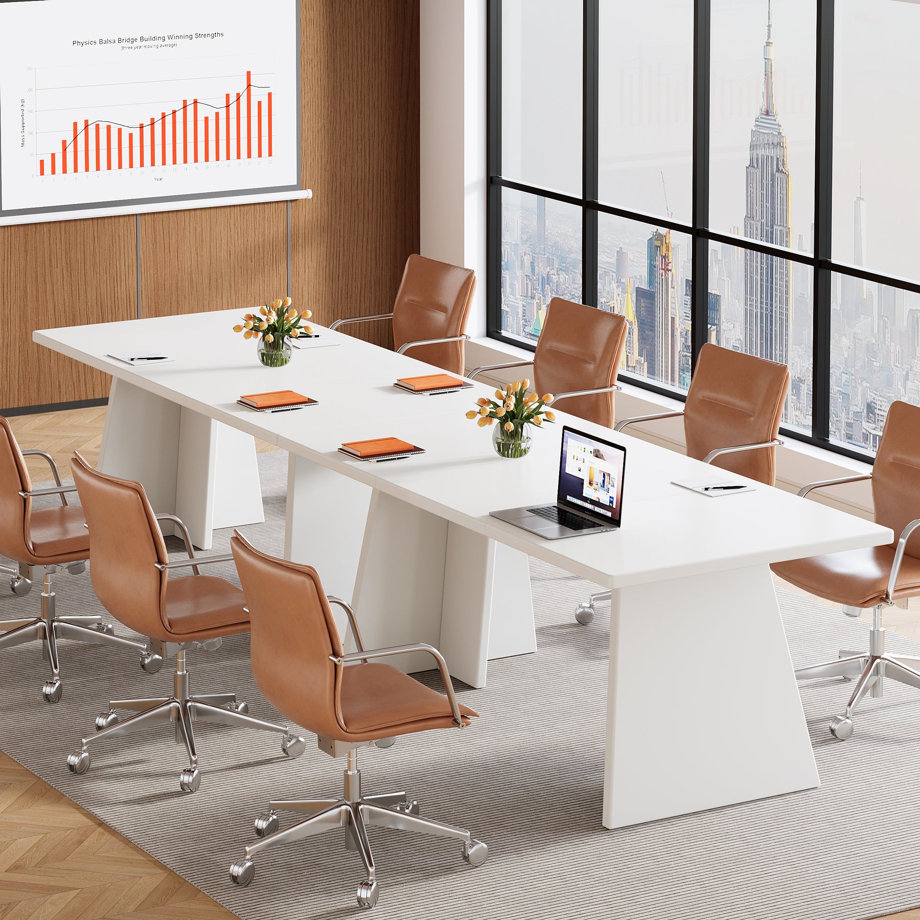63" Executive Desk, Office Computer Meeting Table with Robust Pedestal