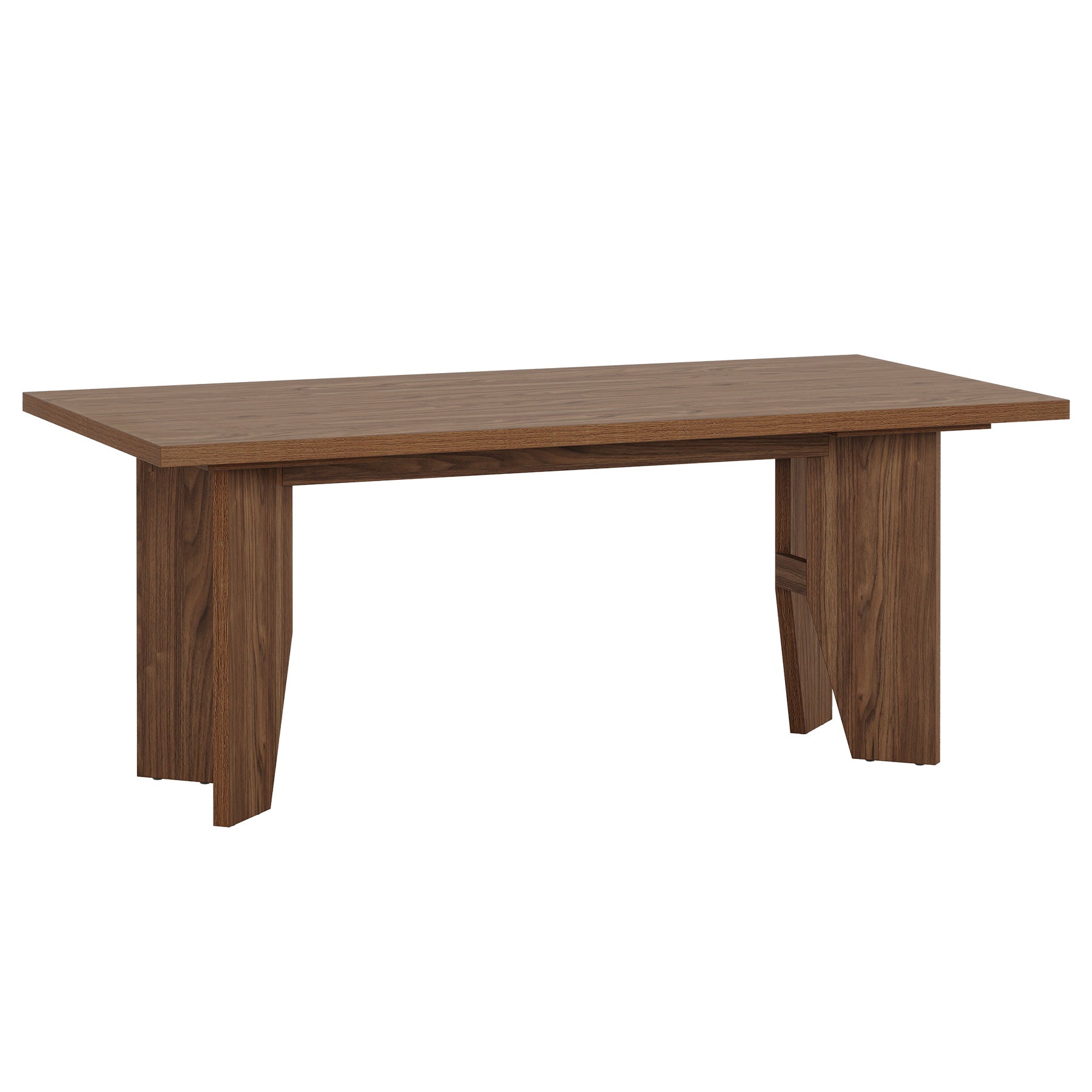 63" Executive Desk, Wooden Office Computer Desk Writing Table with Sturdy Legs