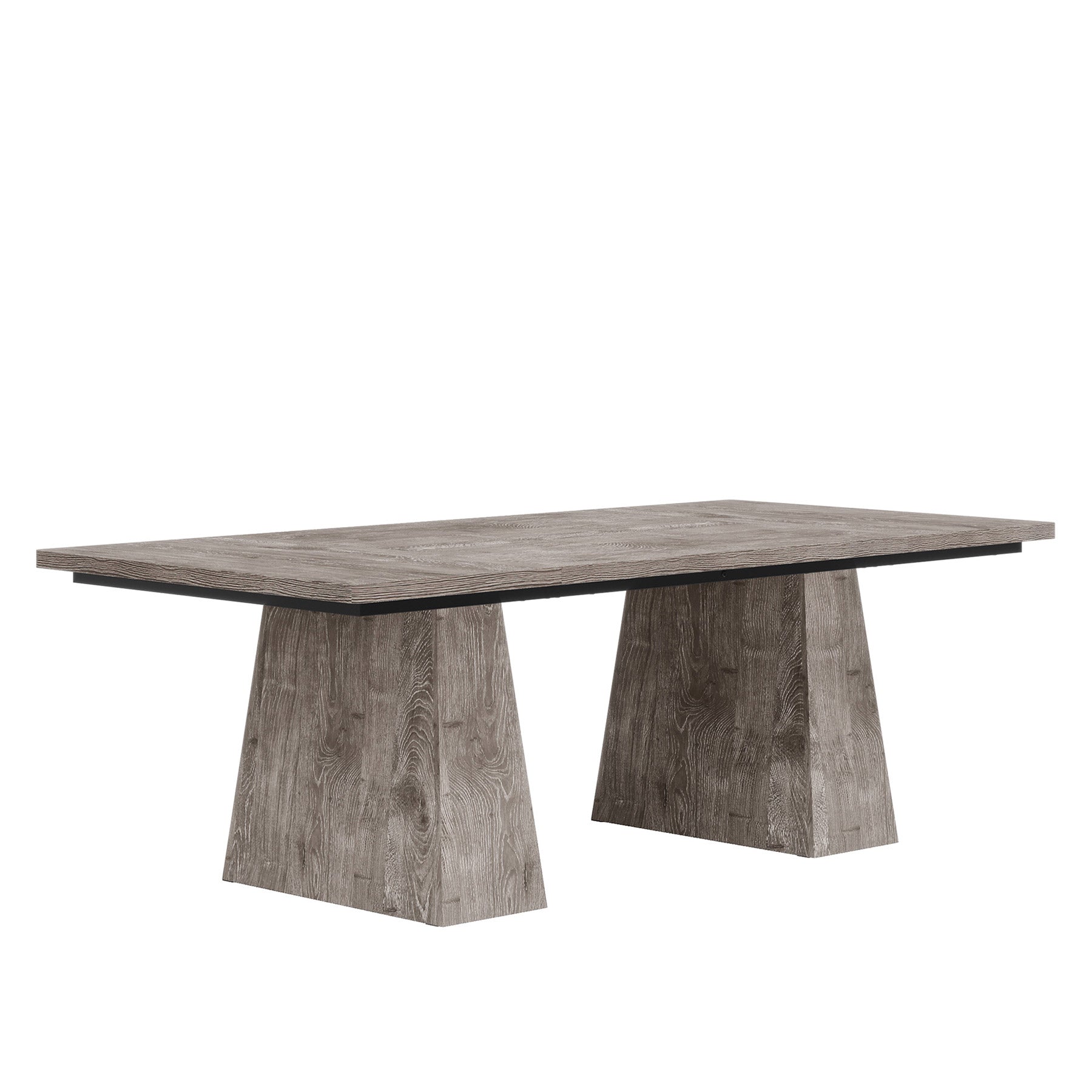 63" Modern Executive Desk, Large Office Computer Desk with Sturdy Double Pedestal