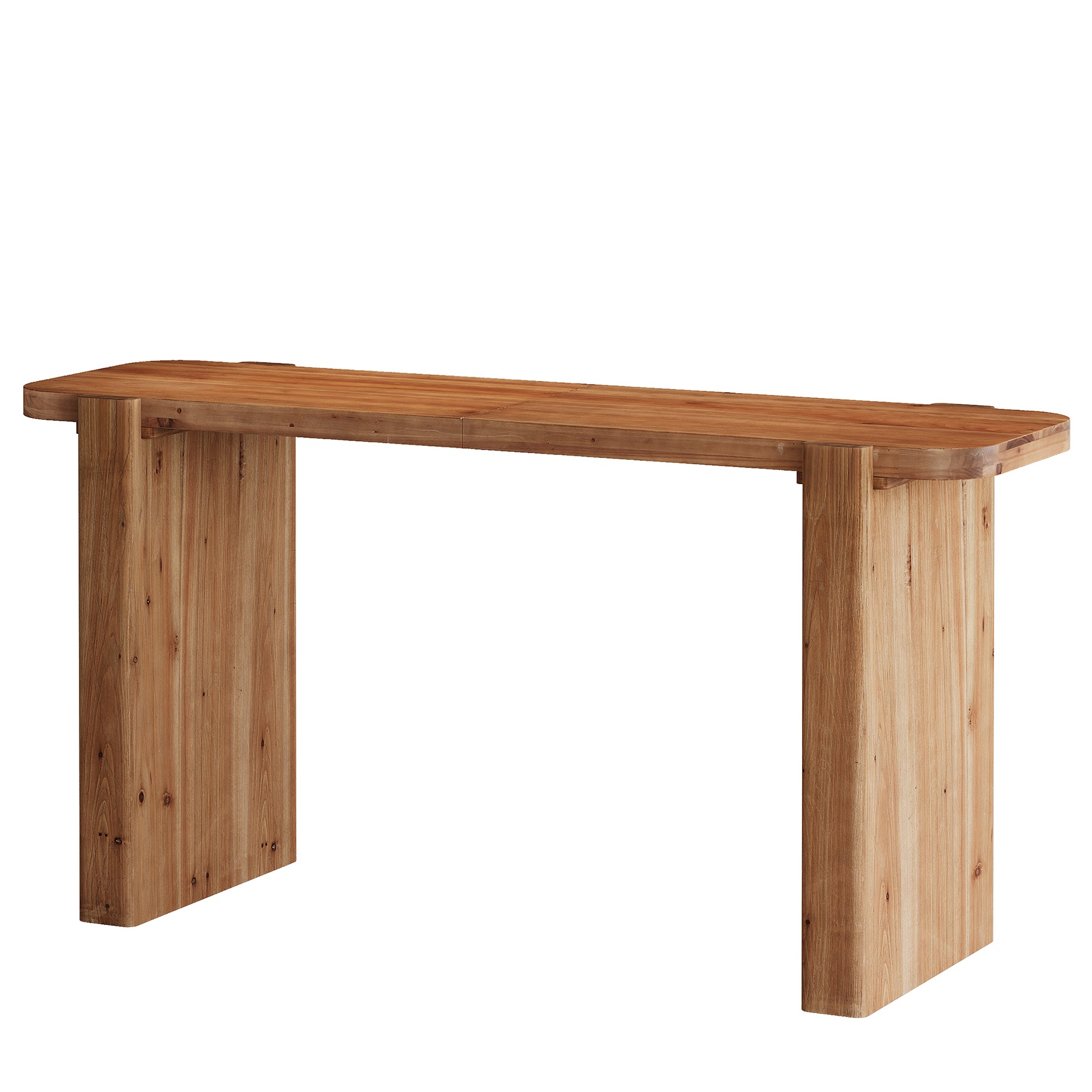 63" Solid Wood Bar Table, Rectangular Counter Height Pub Table Home Bar Table