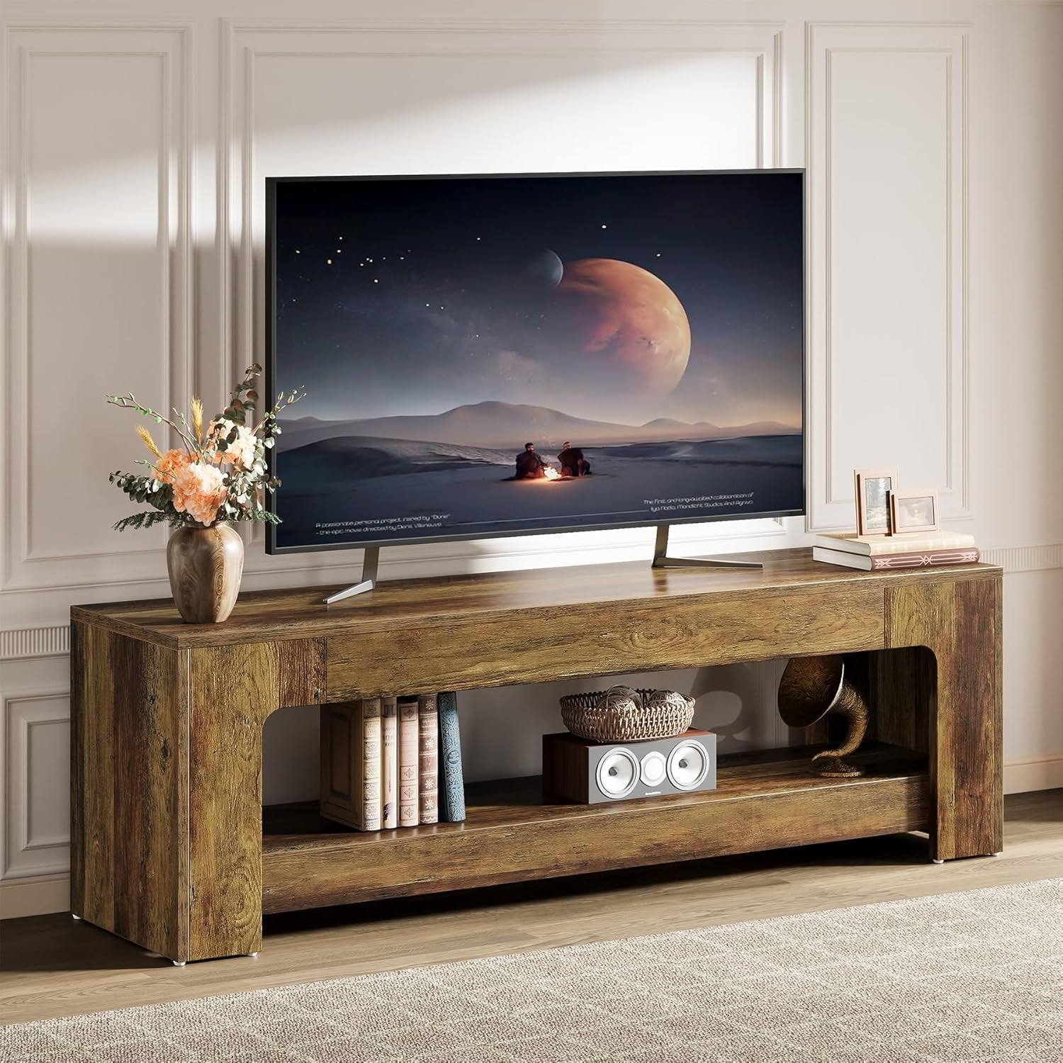 63" TV Stand, Entertainment Center Television Console for up to 75-Inch TVs