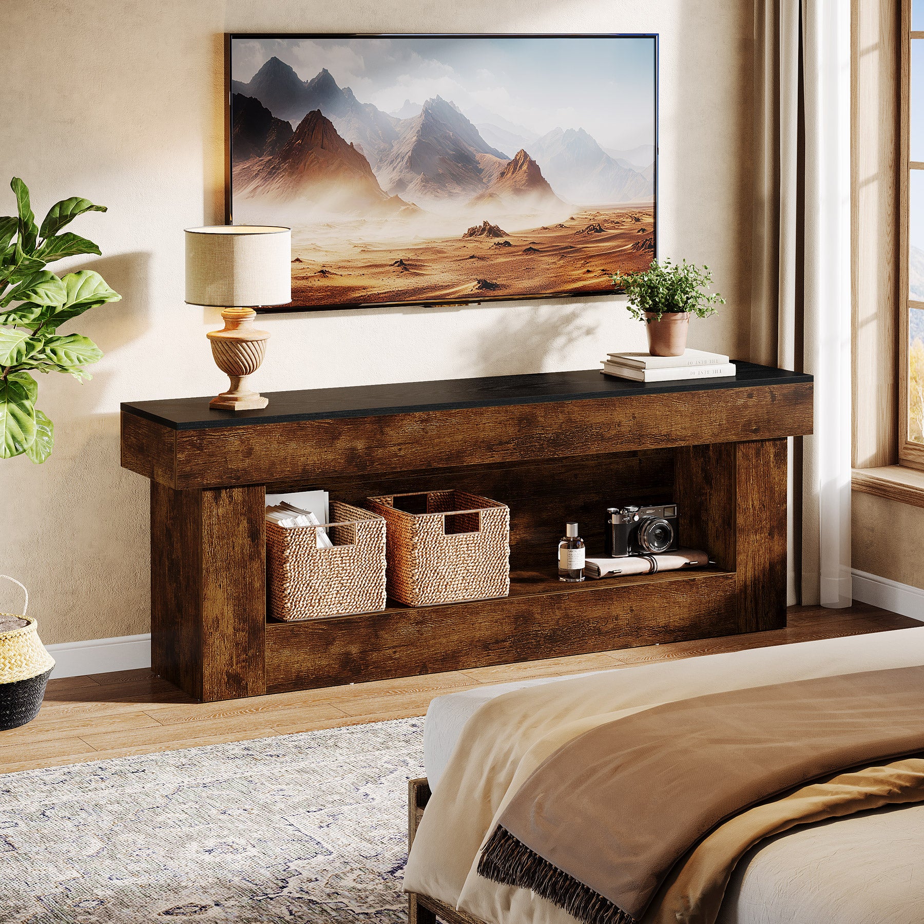 63" TV Stand, Media Console Entertainment Center for 60/65/70 Inches TVs