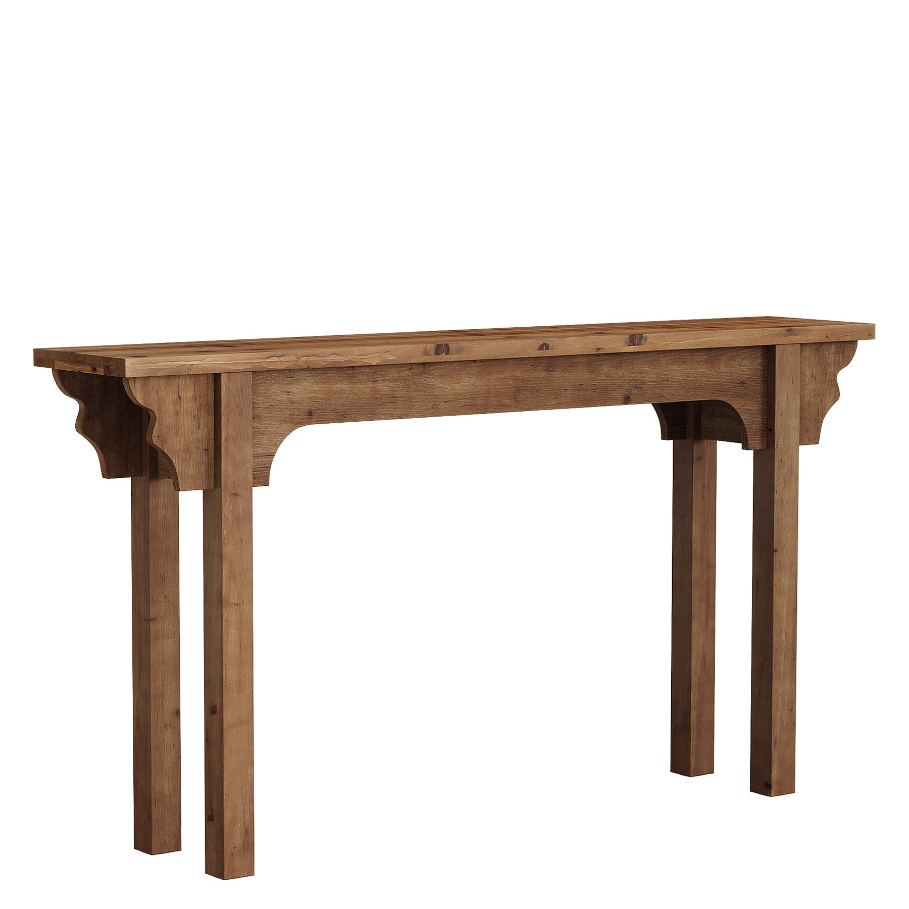 63" Wood Console Table, Mid-Century Entryway Table Sofa Table for Hallway