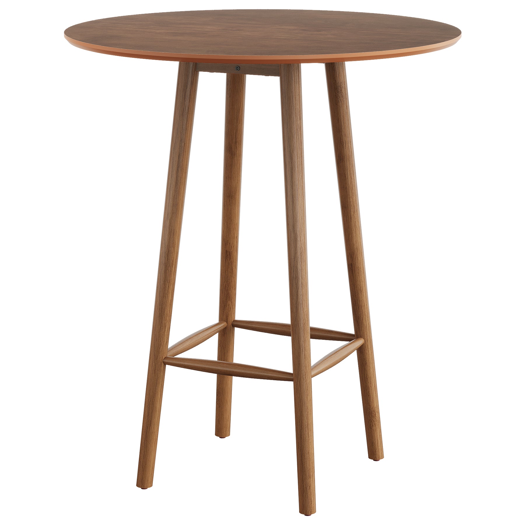 39.37"H Round Bar Table, Solid Wood Bistro Table with Sturdy Frame