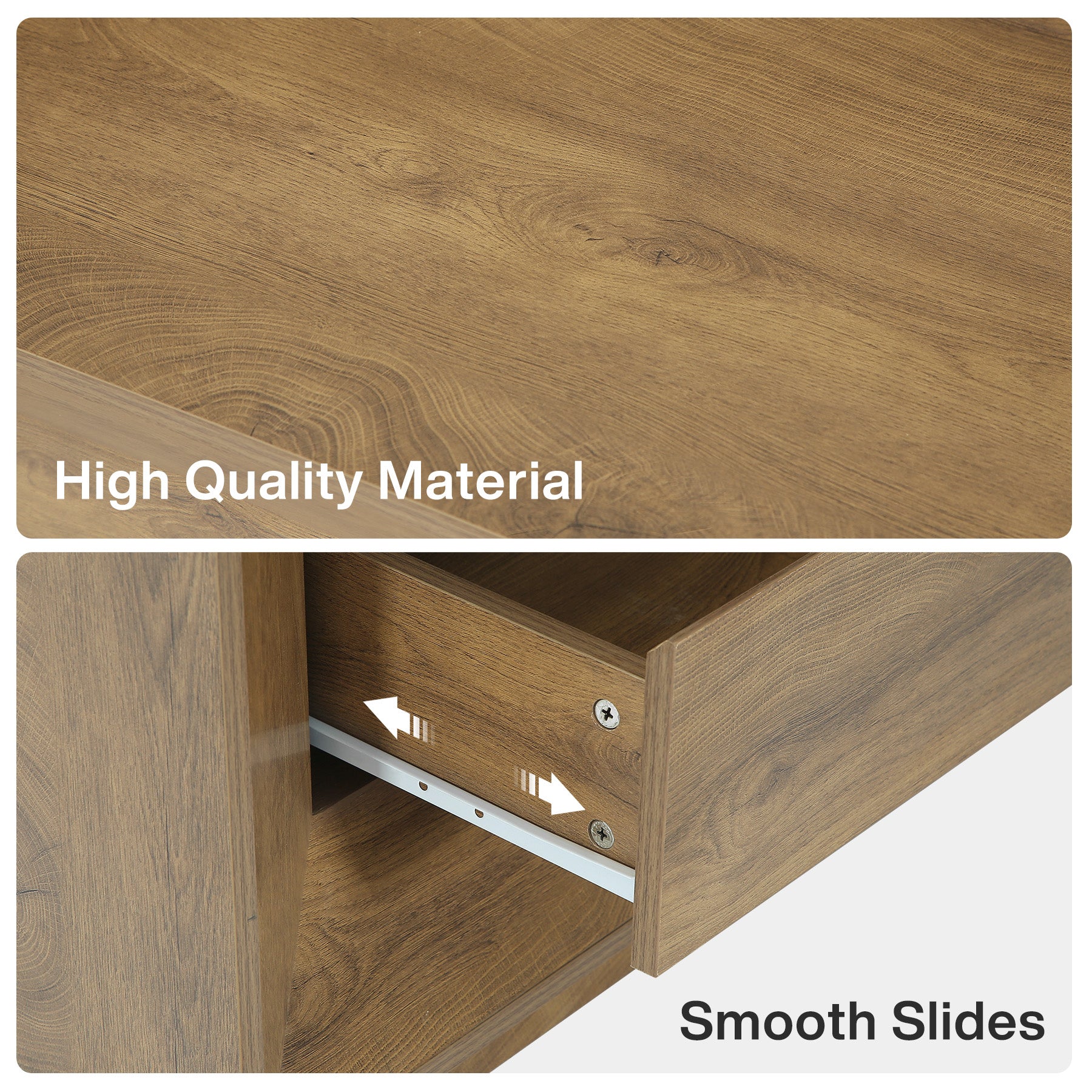 35.43" Wide Nightstand, Large Bedside Table with Drawers