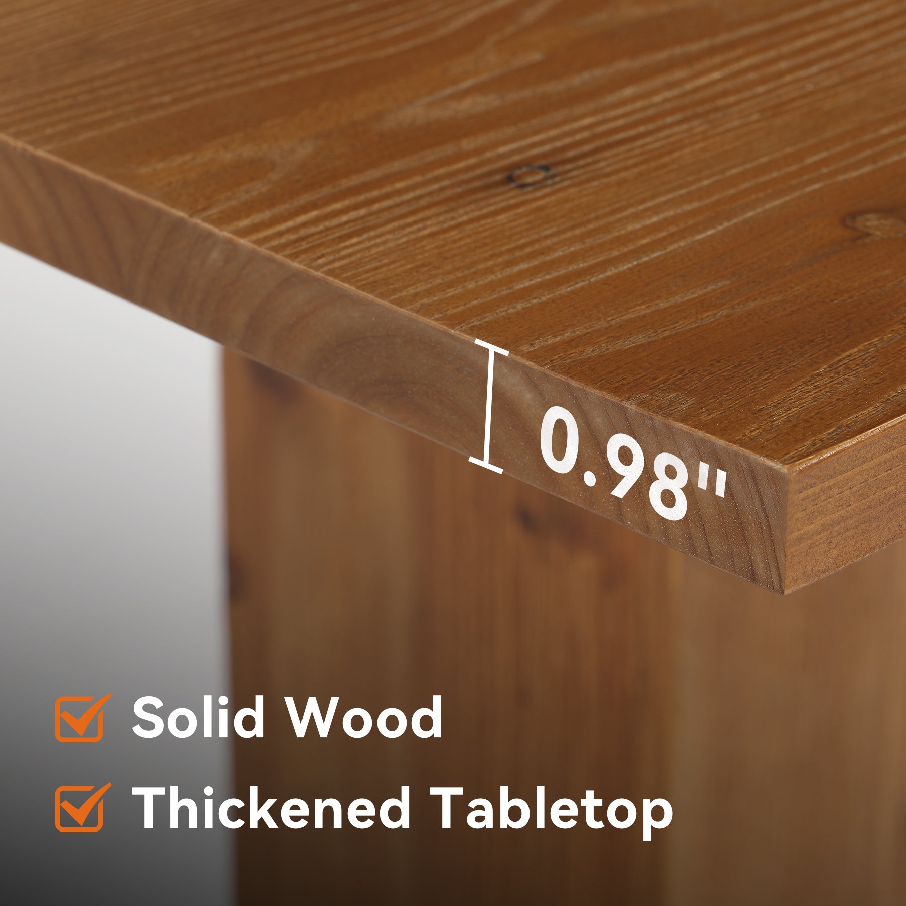 Solid Wood Square Dining Table for 4, 31.5" Kitchen Table with Pedestal Base