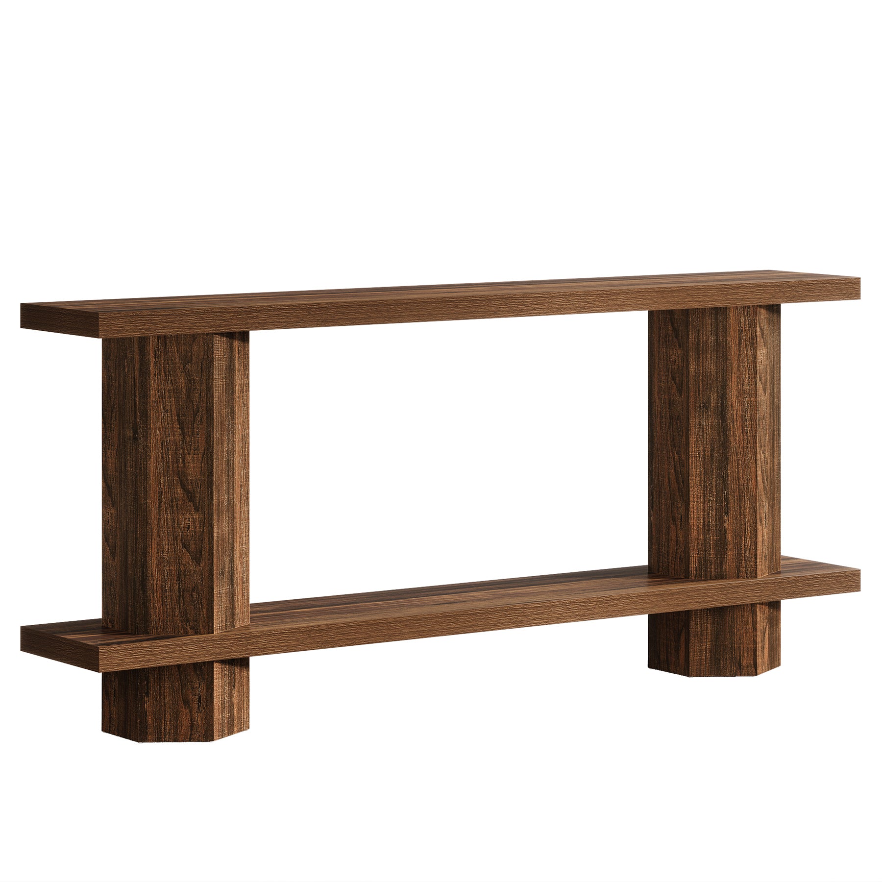71" Console Table, 2-Tier Hallway Table Sofa Table Behind Couch