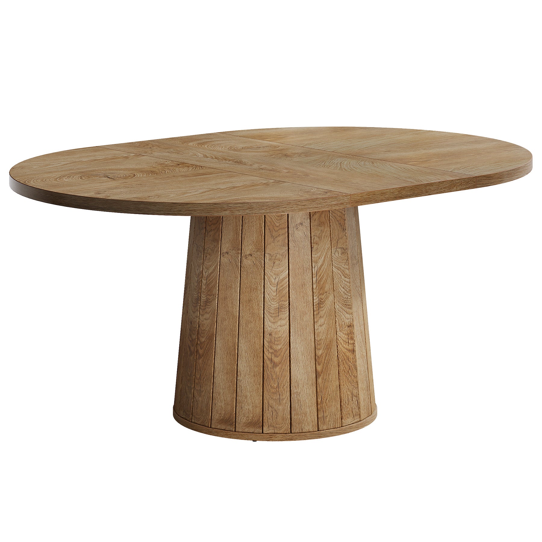 55" Dining Table, Wood Oval Kitchen Dinner Table