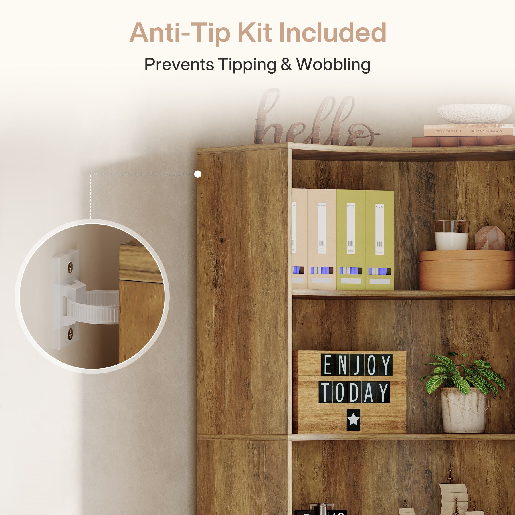 6-Tier Corner Bookshelf, 70.9" Tall Corner Bookcase with Curved Edges