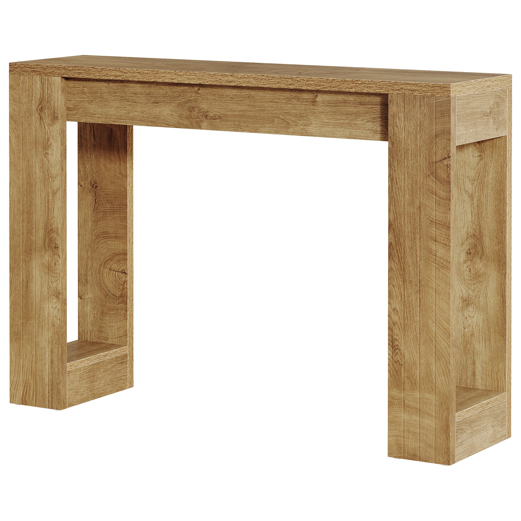 41.3" Modern Farmhouse Console Table – Rectangular Sofa Table with Double Wooden Base for Entryway, Hallway, or Living Room