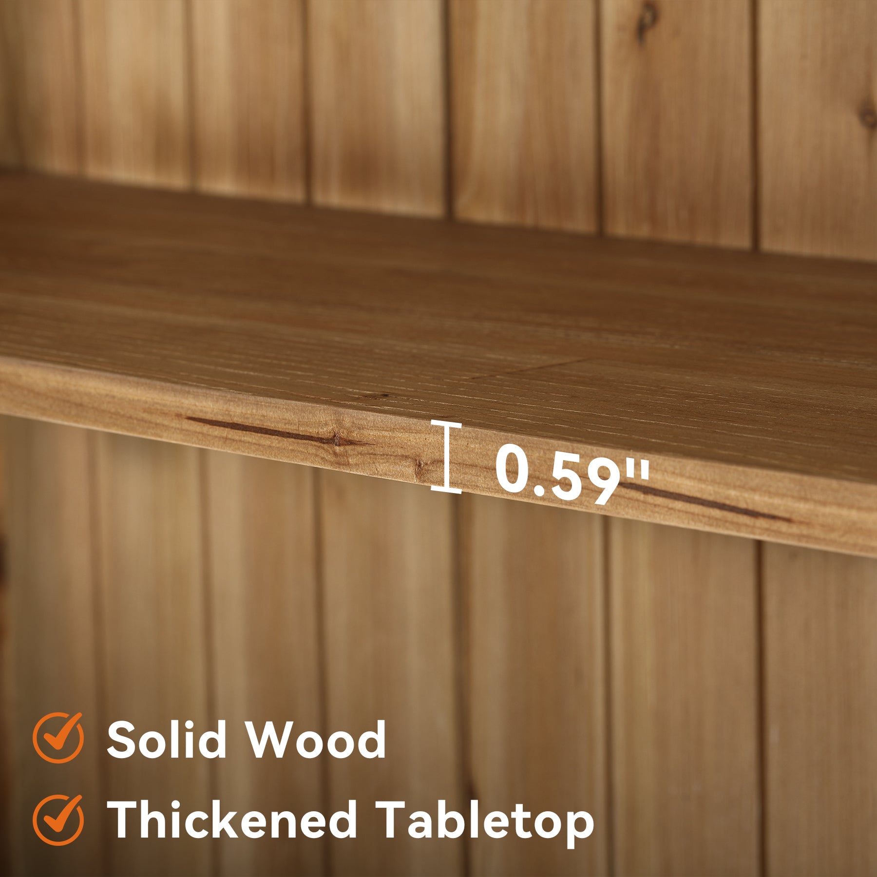 Solid Wood Bookcase, 5-Tier Bookshelf Display Storage Shelves