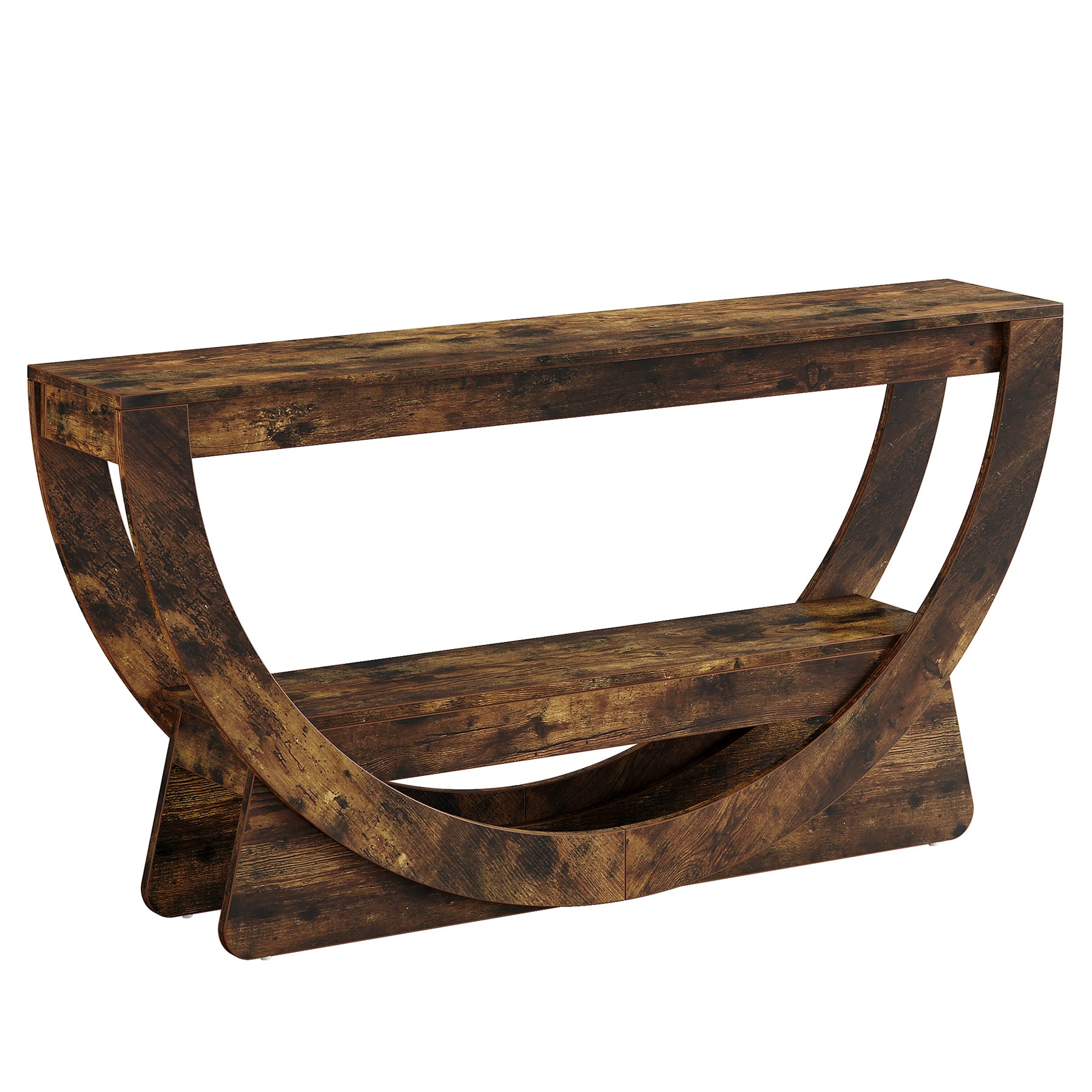 TV Stand for 55 - 75" TV, Entertainment Center with Open Storage Shelves Tribesigns