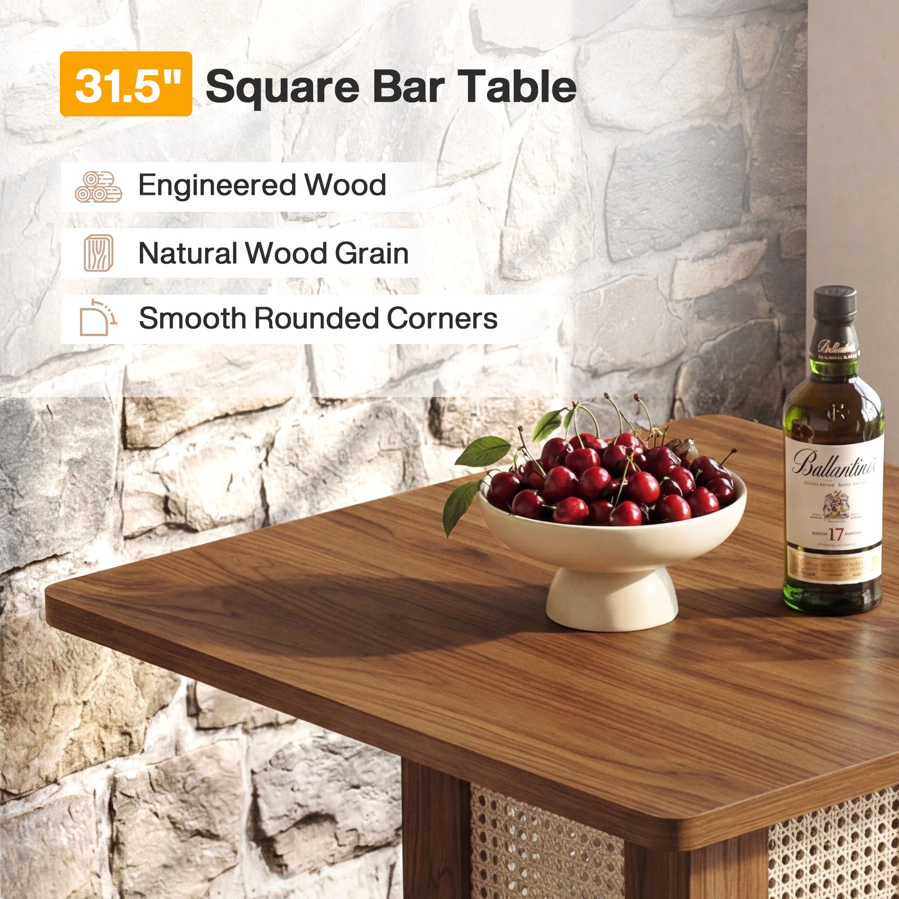 31.5" Square Bar Table