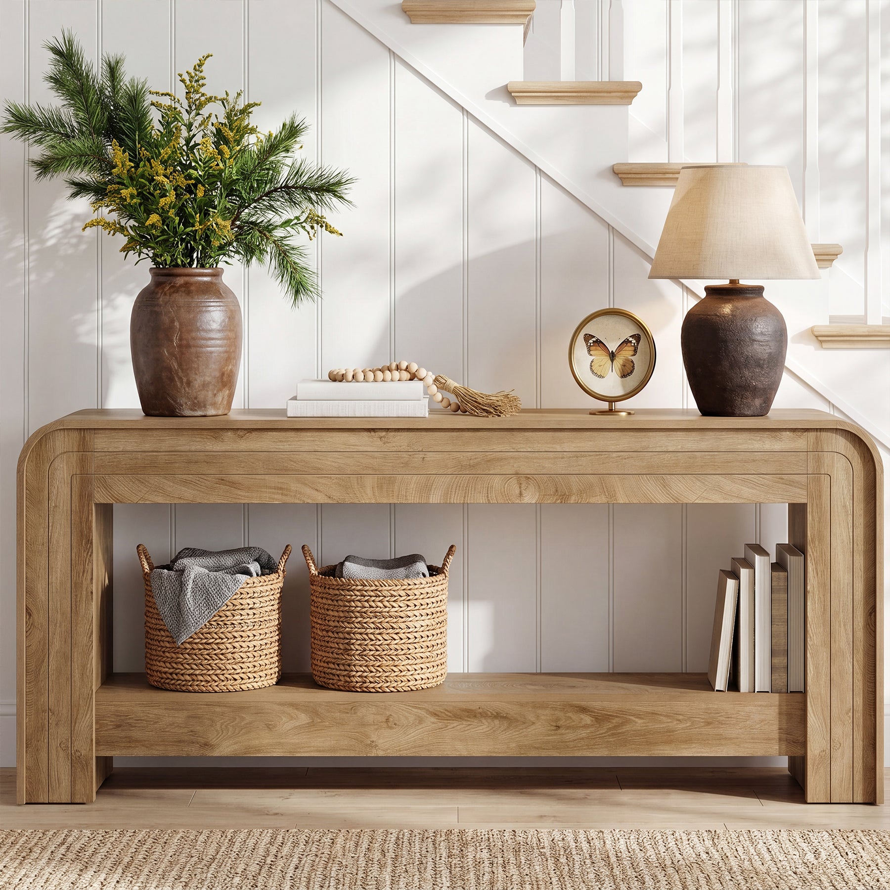 78.74" Extra Long Console Table with Storage