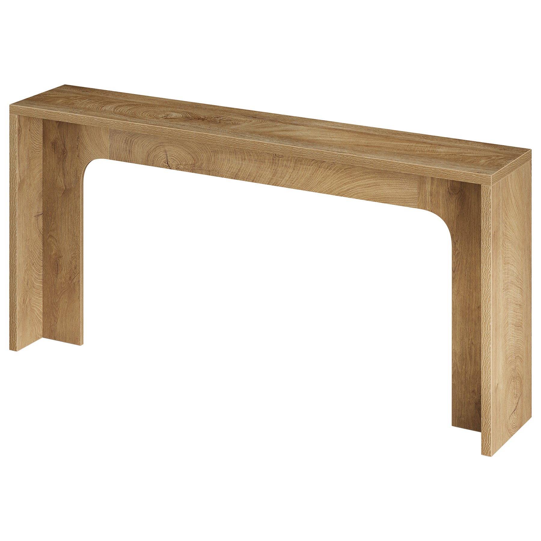 63" Narrow Console Table, Modern Minimalist Wood Entryway Table with Sturdy Base for Hallway & Behind Sofa