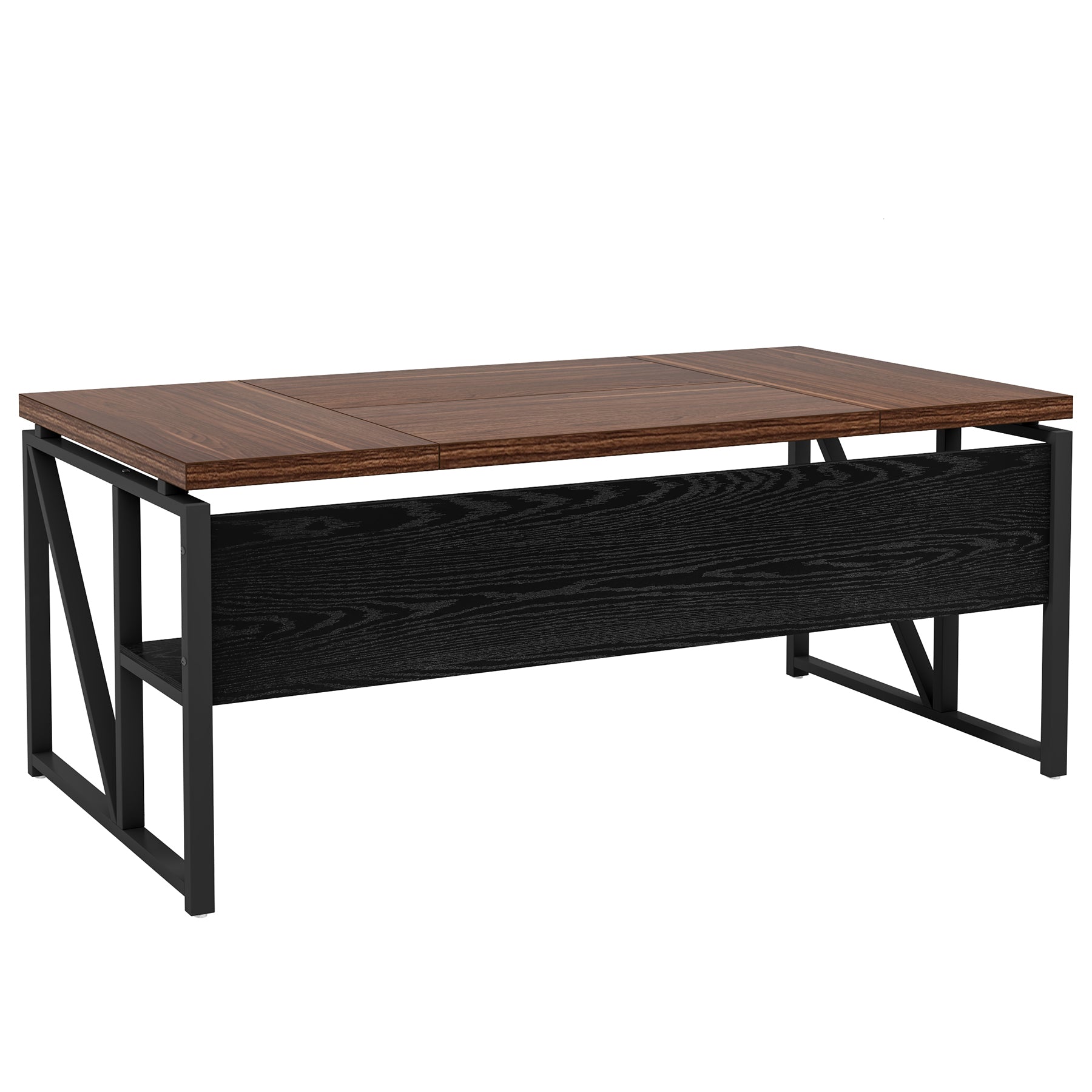 55" /63" Computer Desk Writing Table with Bottom Storage Shelf