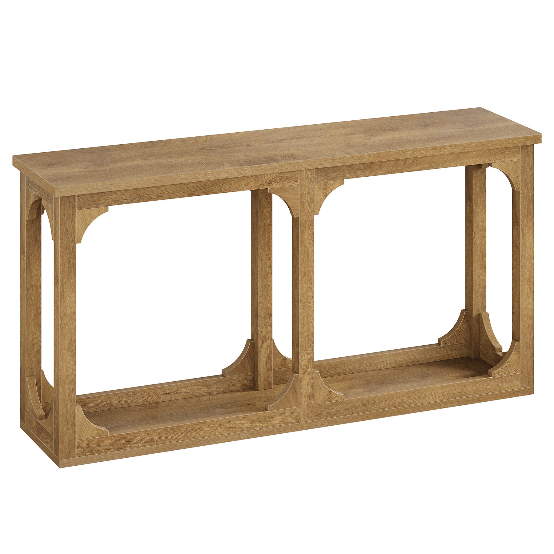 63" Console Table with Storage, Farmhouse Sofa Table Behind Couch