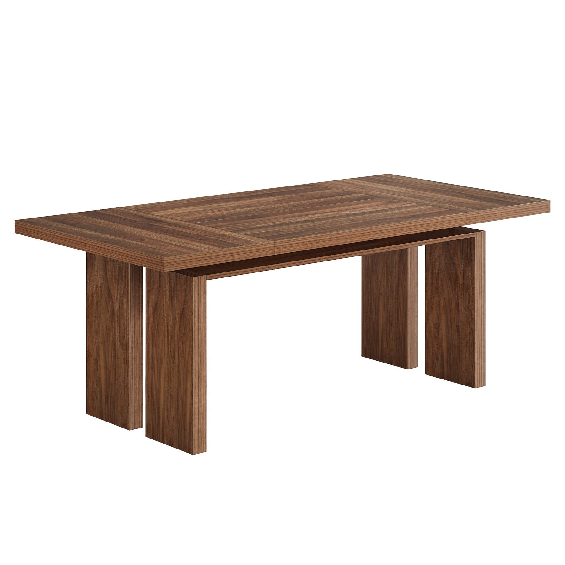 63" Dining Table for 6 People, Mid - Century Modern Rectangular Kitchen Table Tribesigns