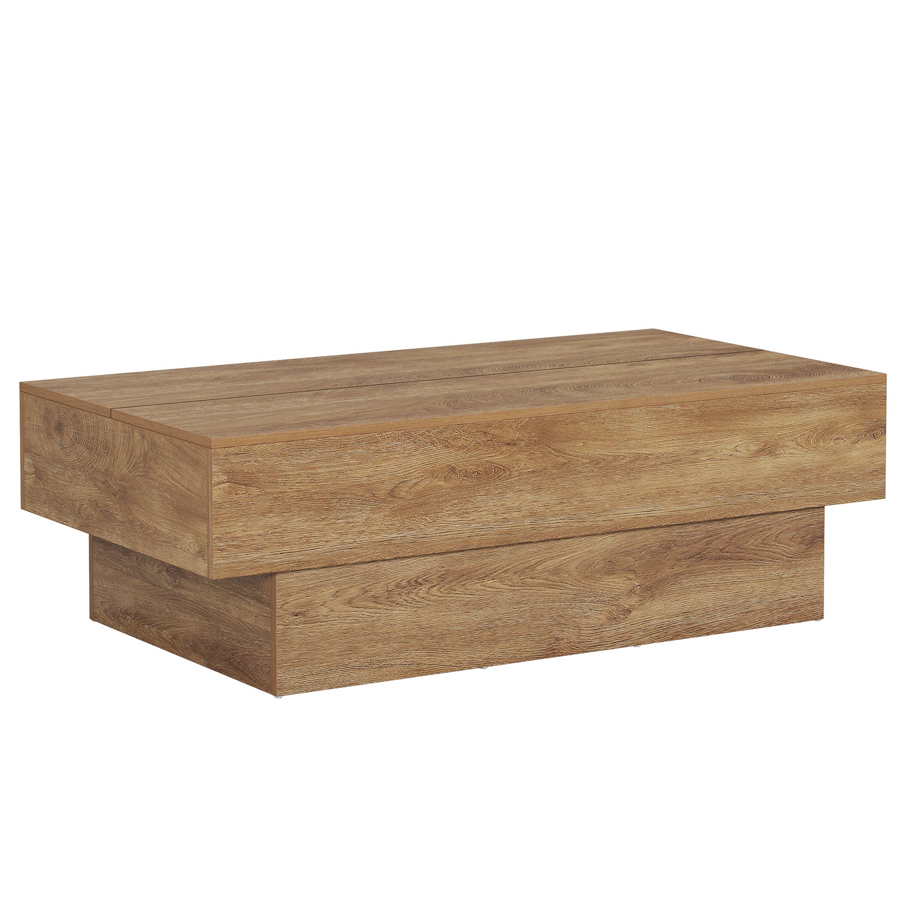 55" Farmhouse Coffee Table with Sturdy Pedestal Base