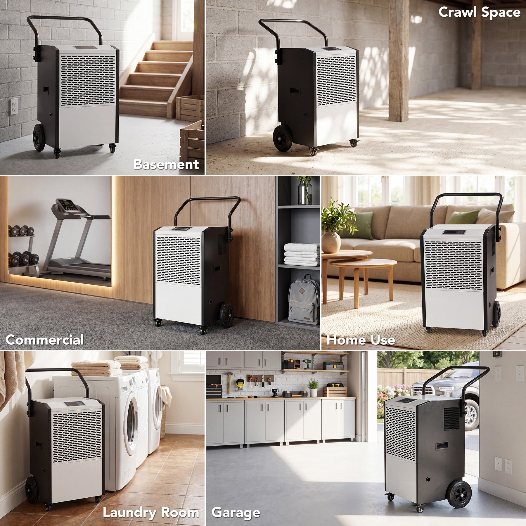 240 Pints Commercial Dehumidifier with Pump & Drain Hose for Up to 8000 Sq. Ft Large Spaces, Auto Defrost